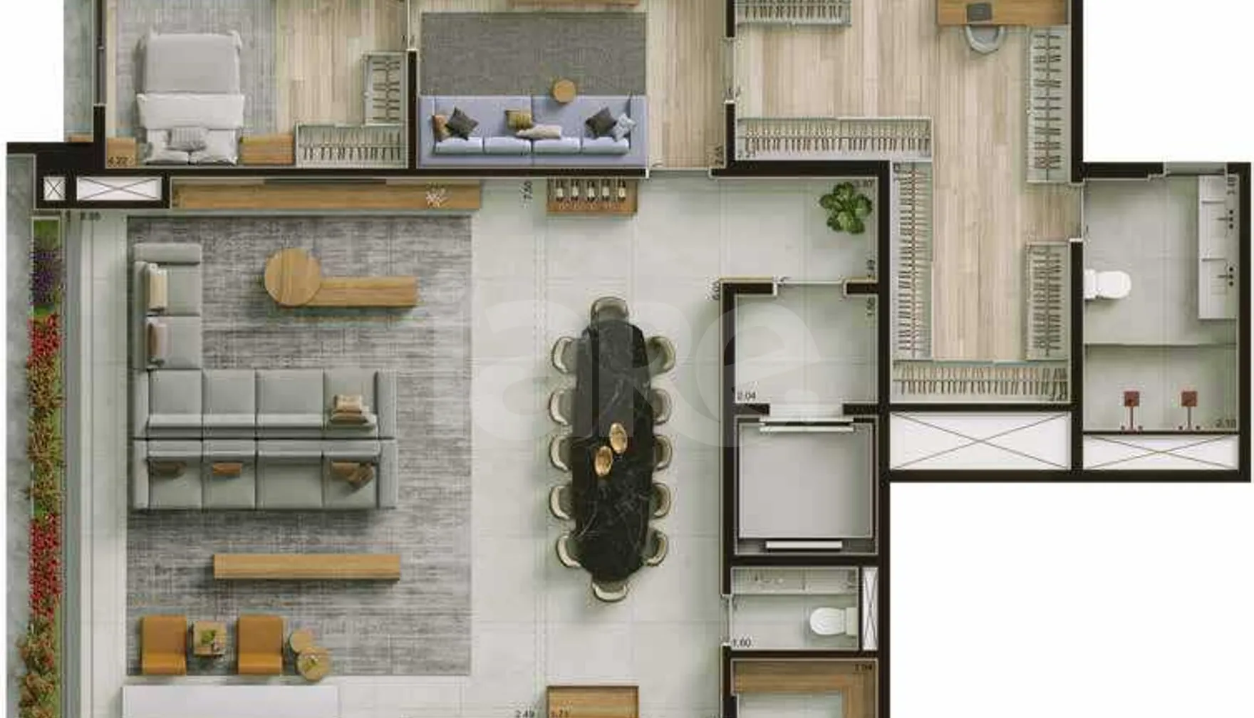 Planta — Apartamento 237 m²