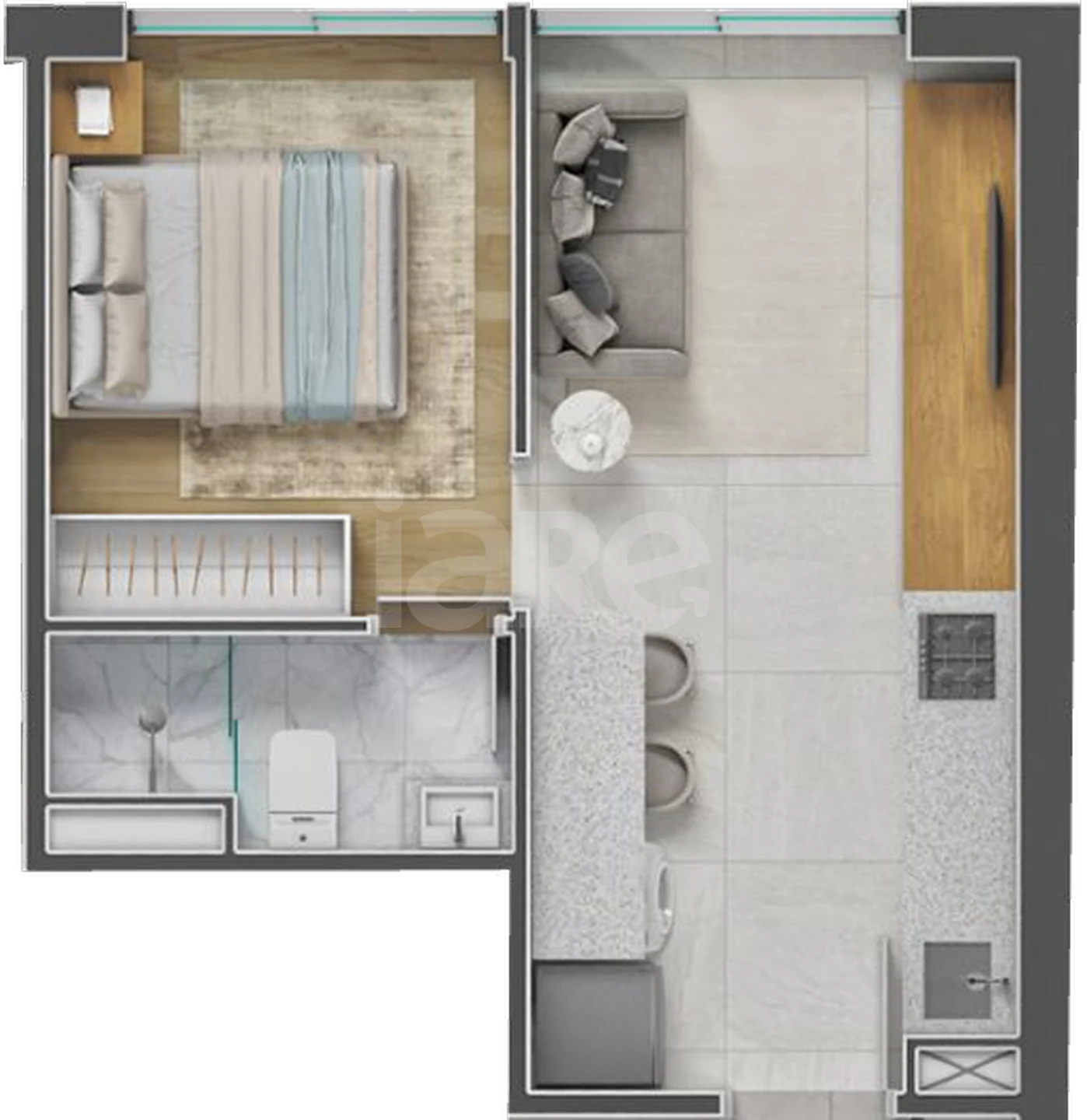 Planta — Apartamento 29,11 m²