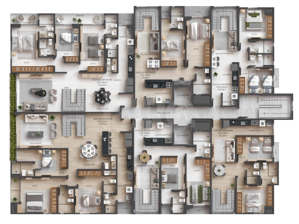 Planta — Pavimento 7