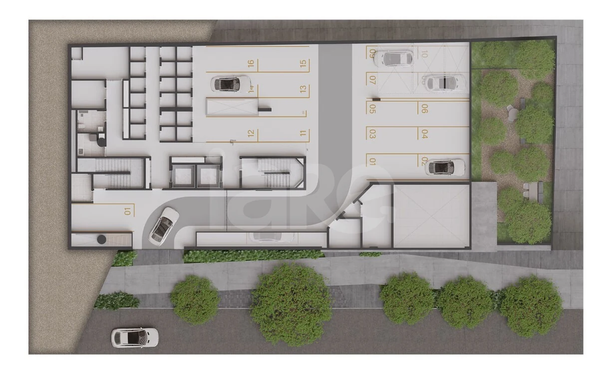 Planta — Pavimento subsolo 1