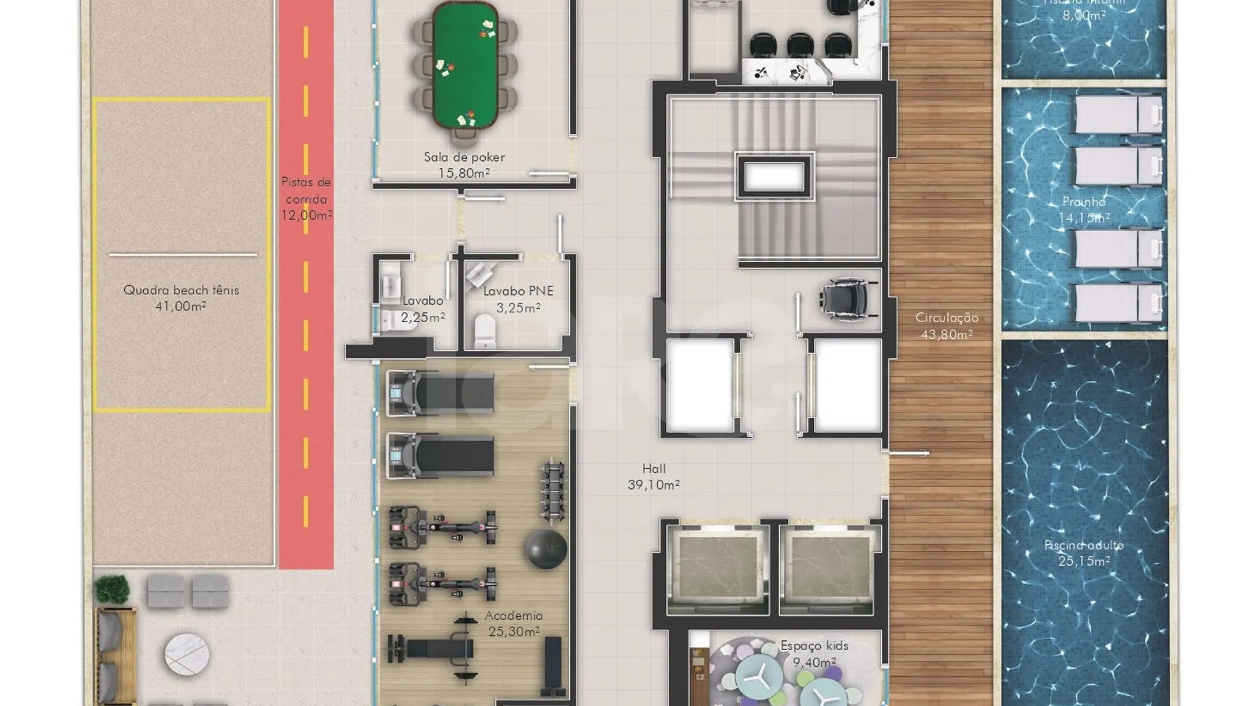 Planta — Pavimento lazer
