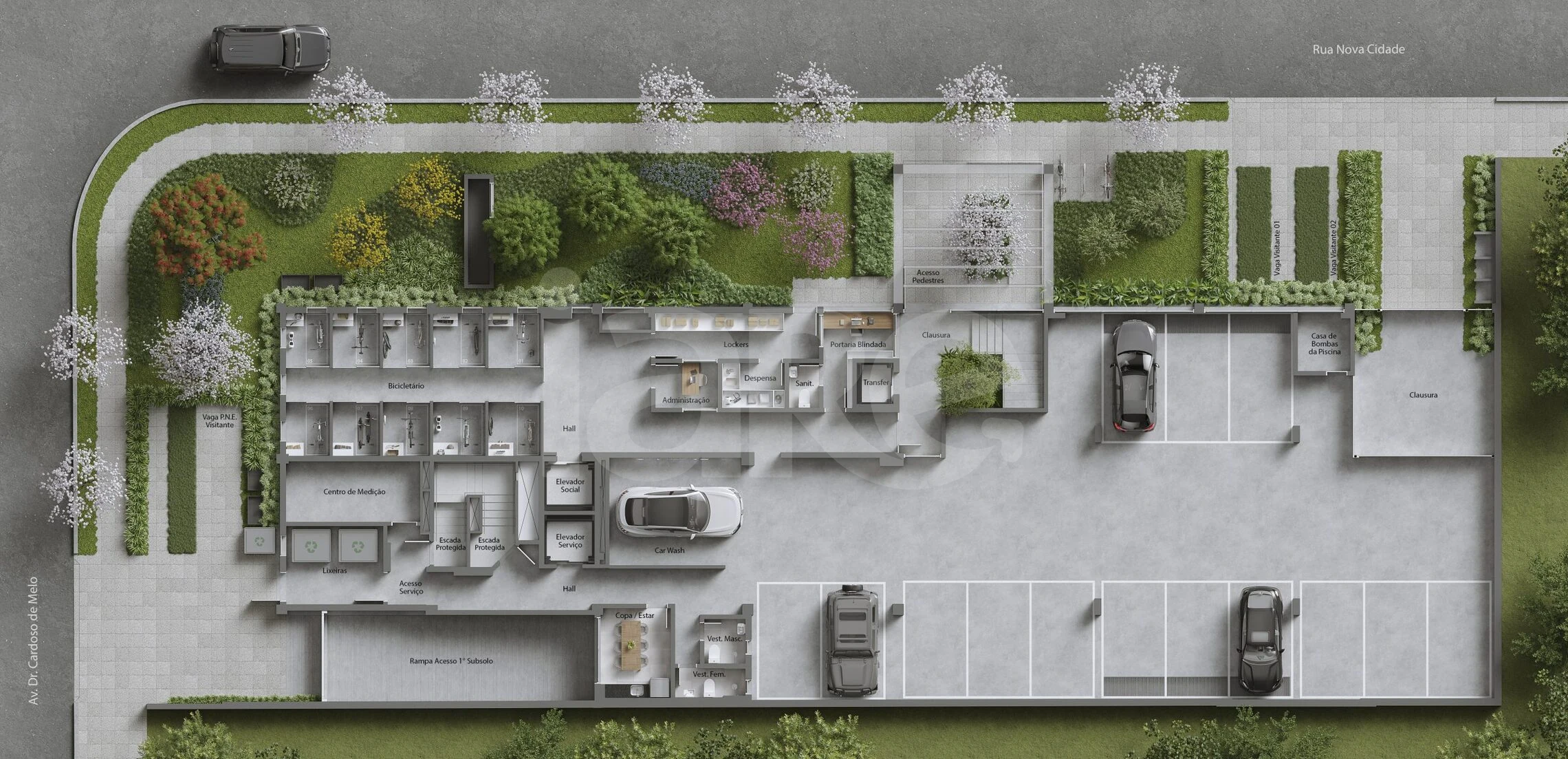 Planta — Pavimento garagem