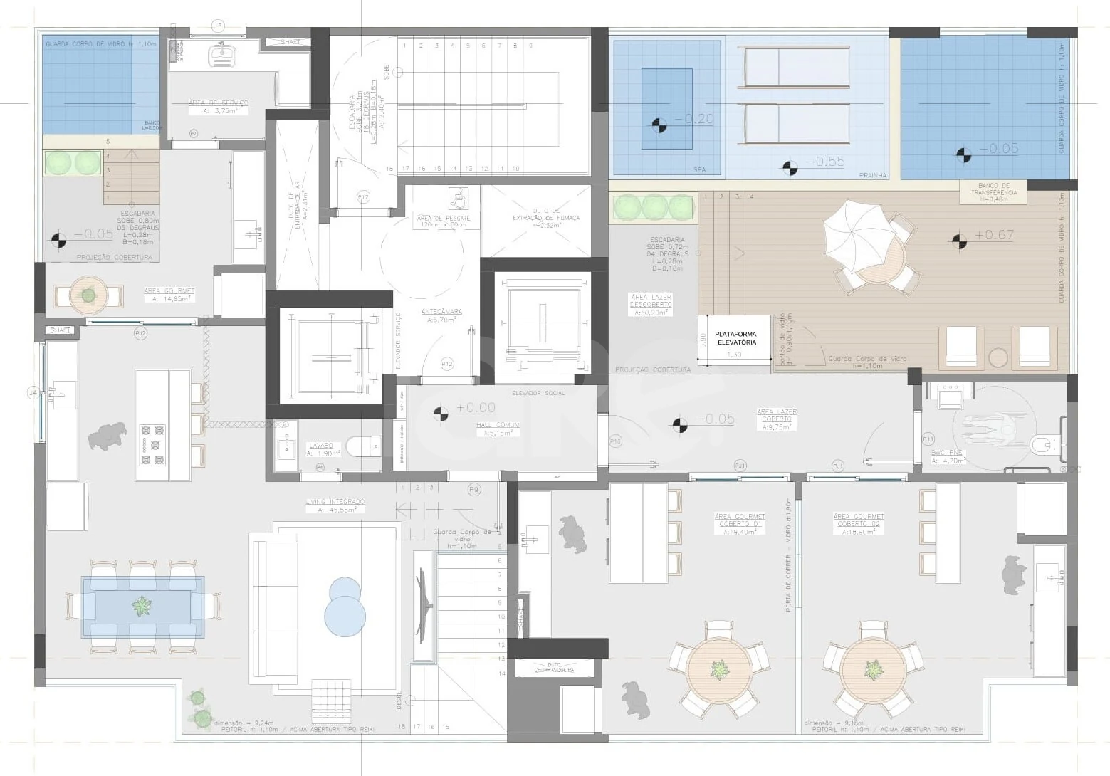 Planta — Pavimento 22