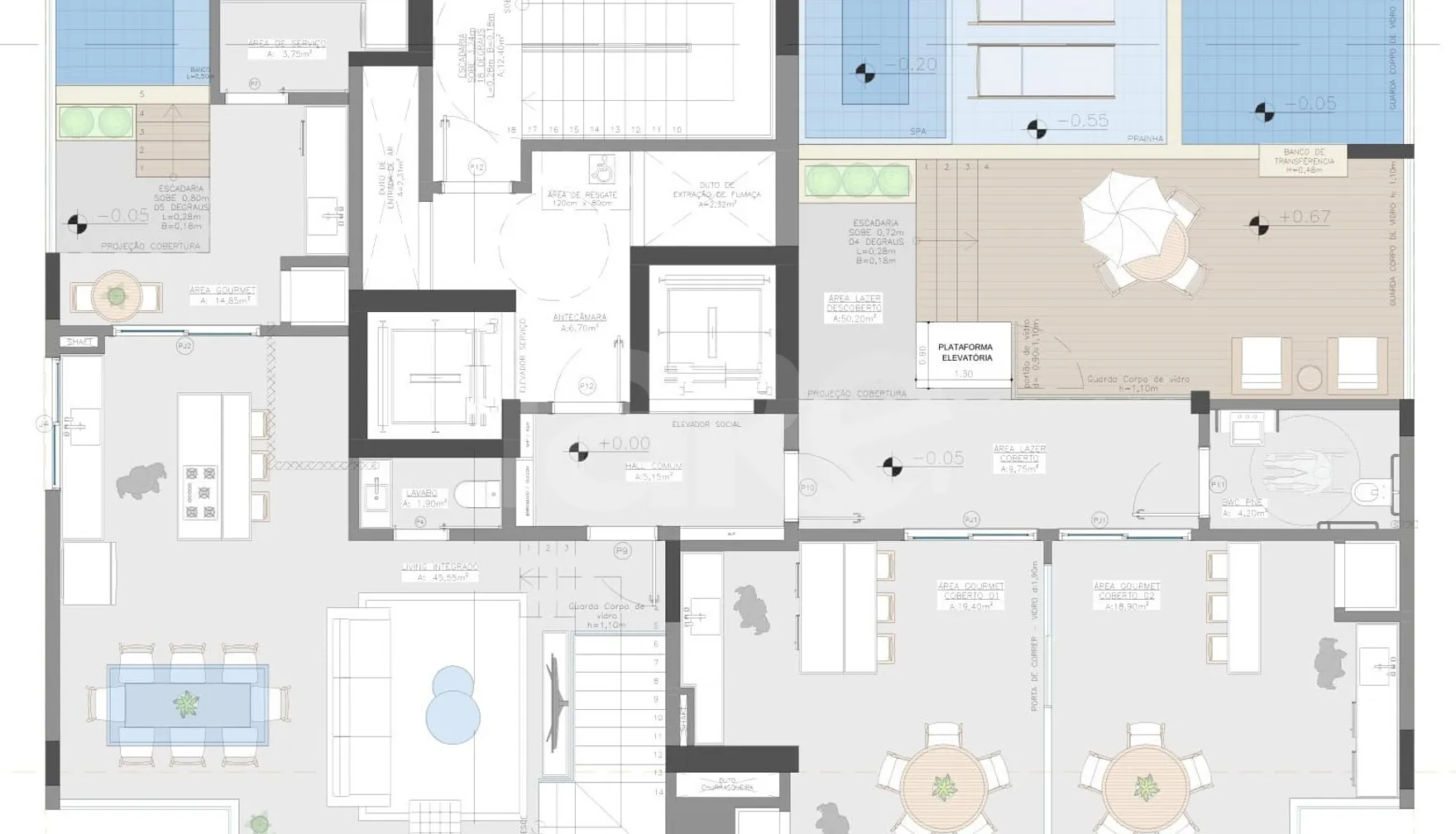 Planta — Pavimento 22