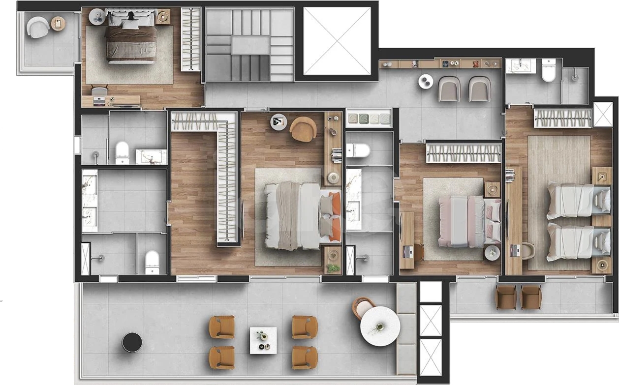 Planta — Garden 281,9 m²