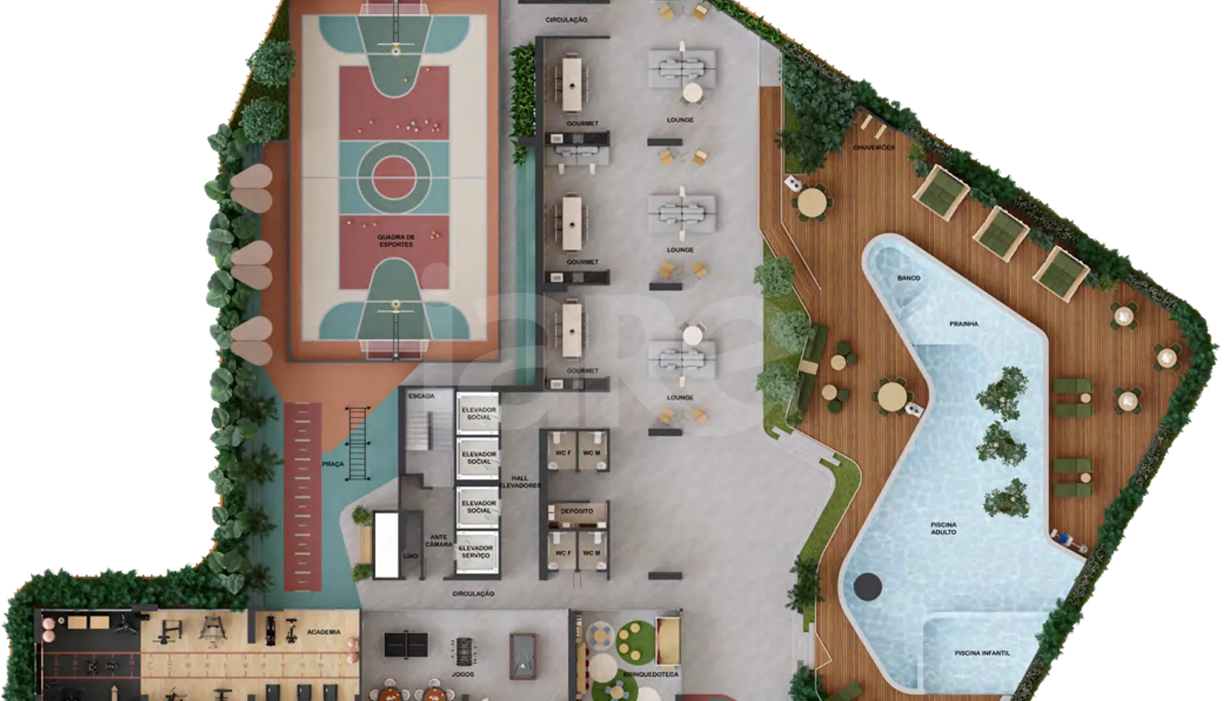 Planta — Pavimento lazer