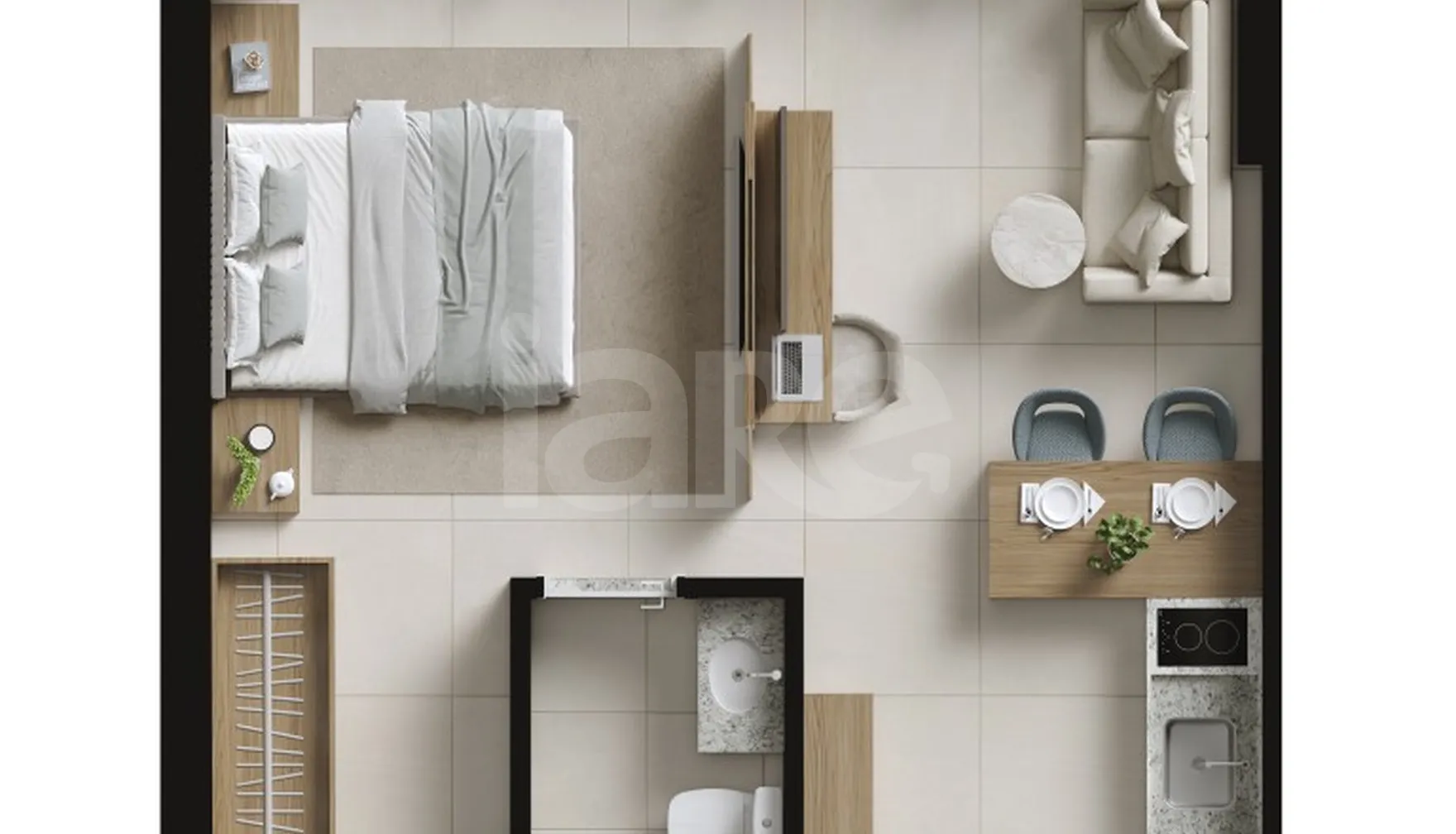 Planta — Apartamento 35 m²