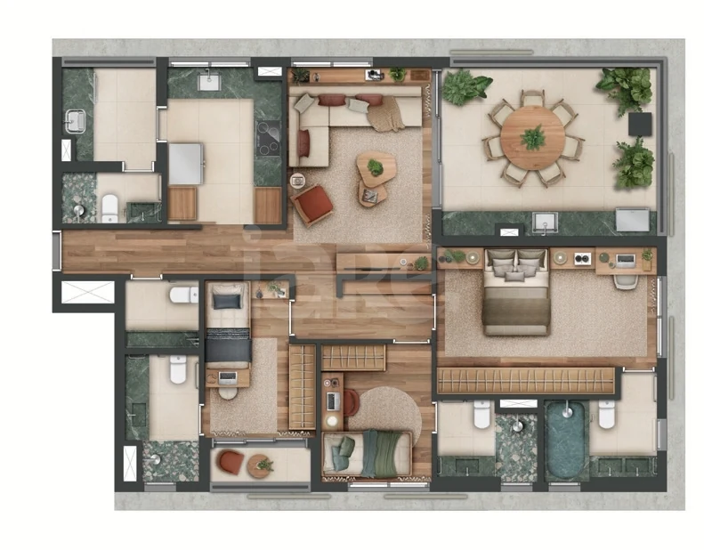 Planta — Apartamento 121,3 m²
