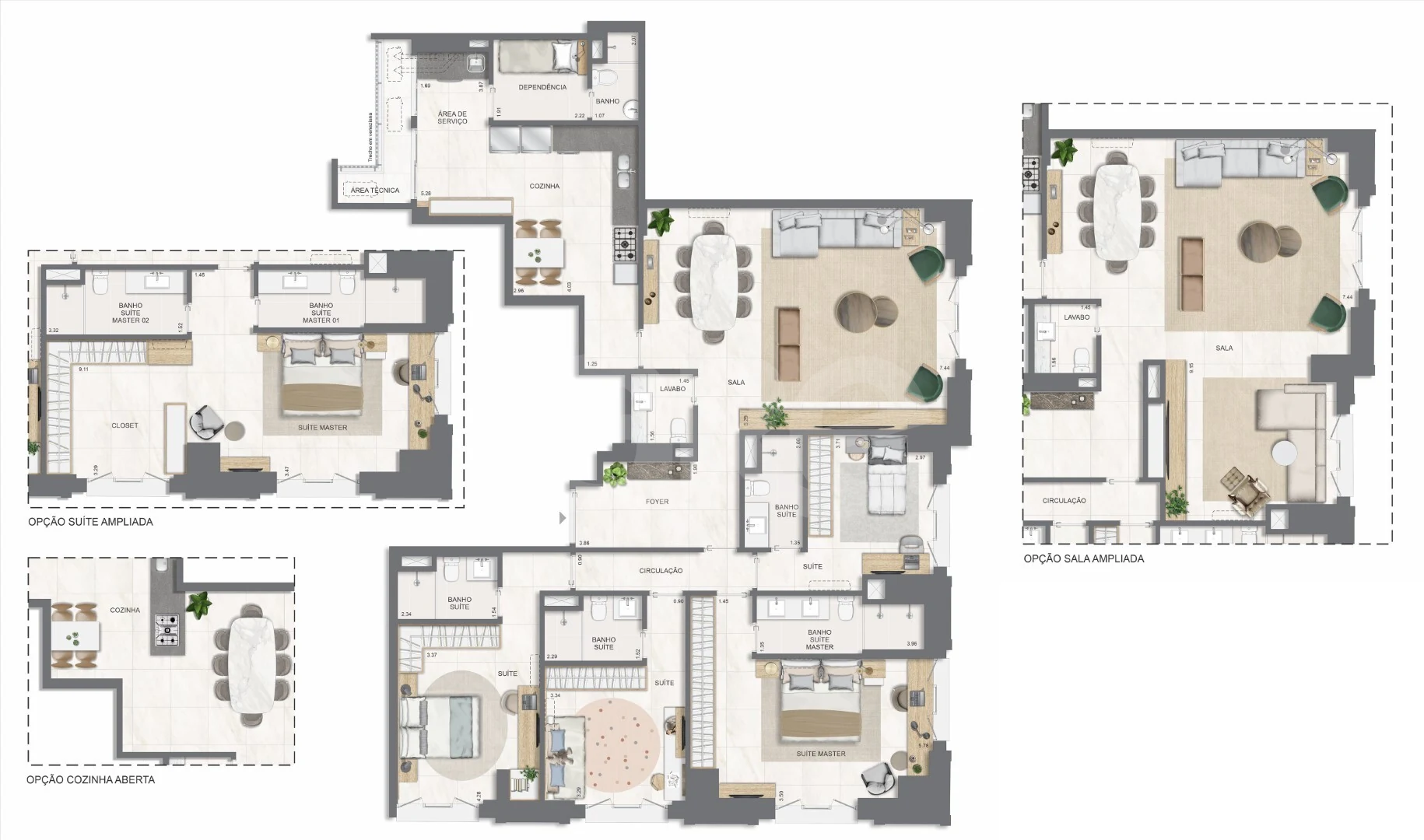 Planta — Apartamento 192,87 m²