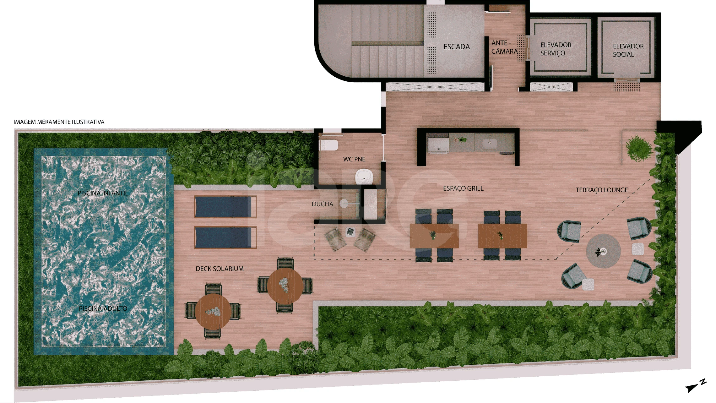 Planta — Pavimento rooftop