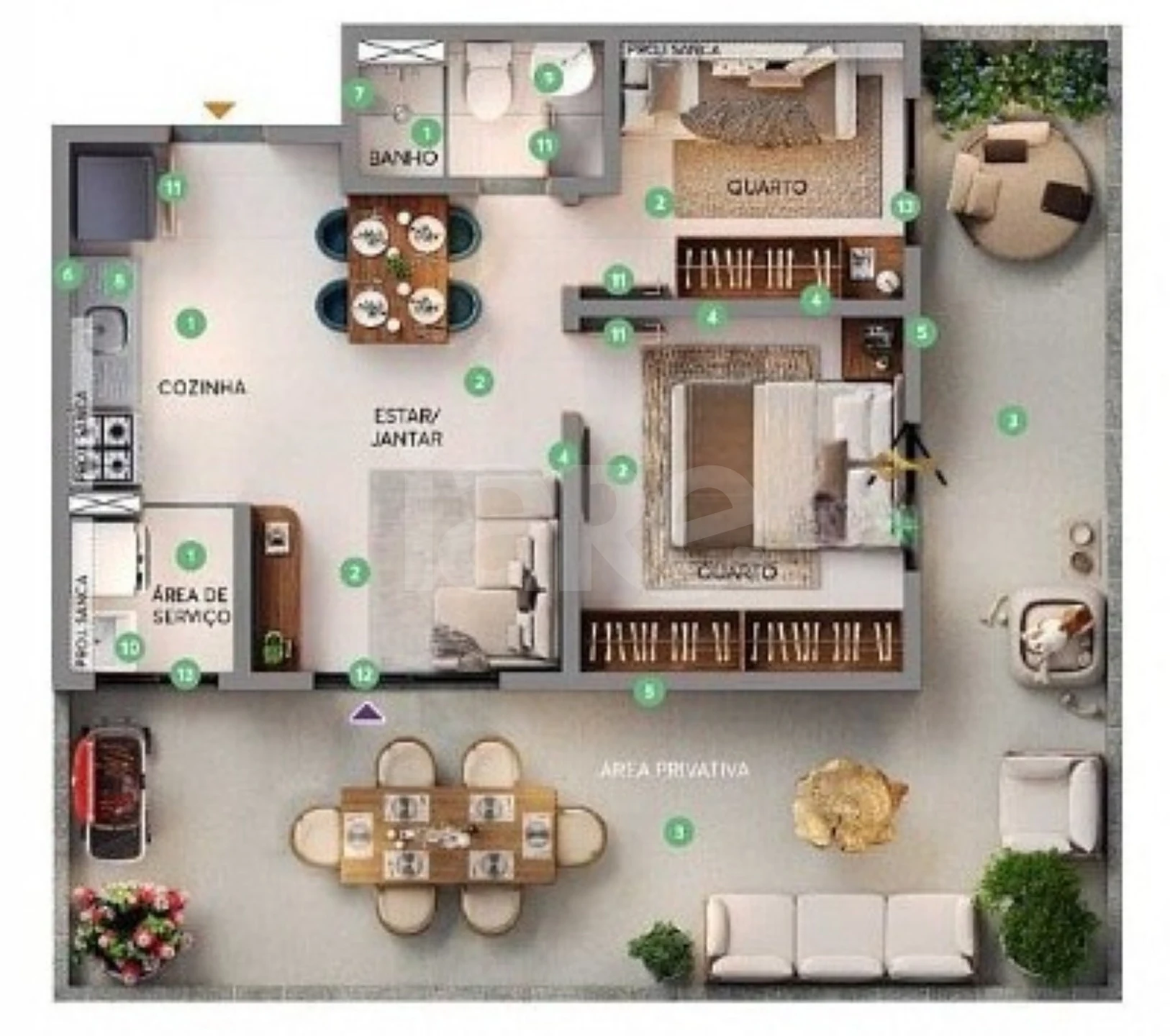 Planta — Garden 65,57 m²