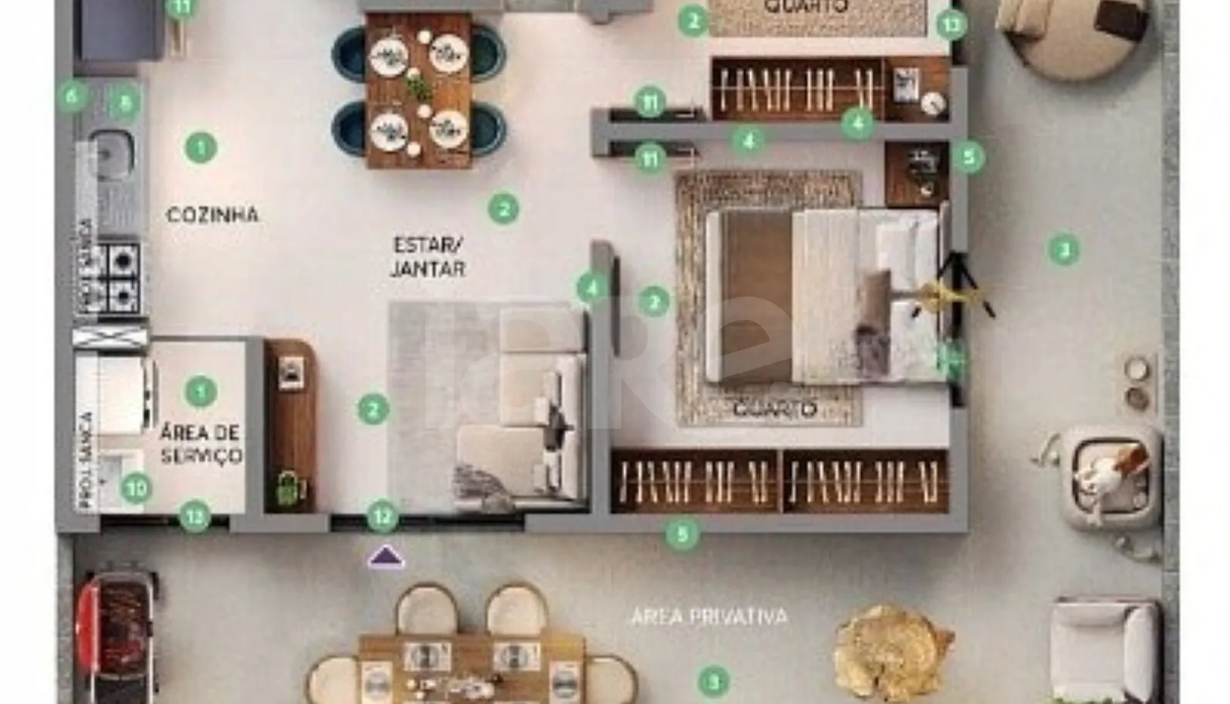 Planta — Garden 65,57 m²