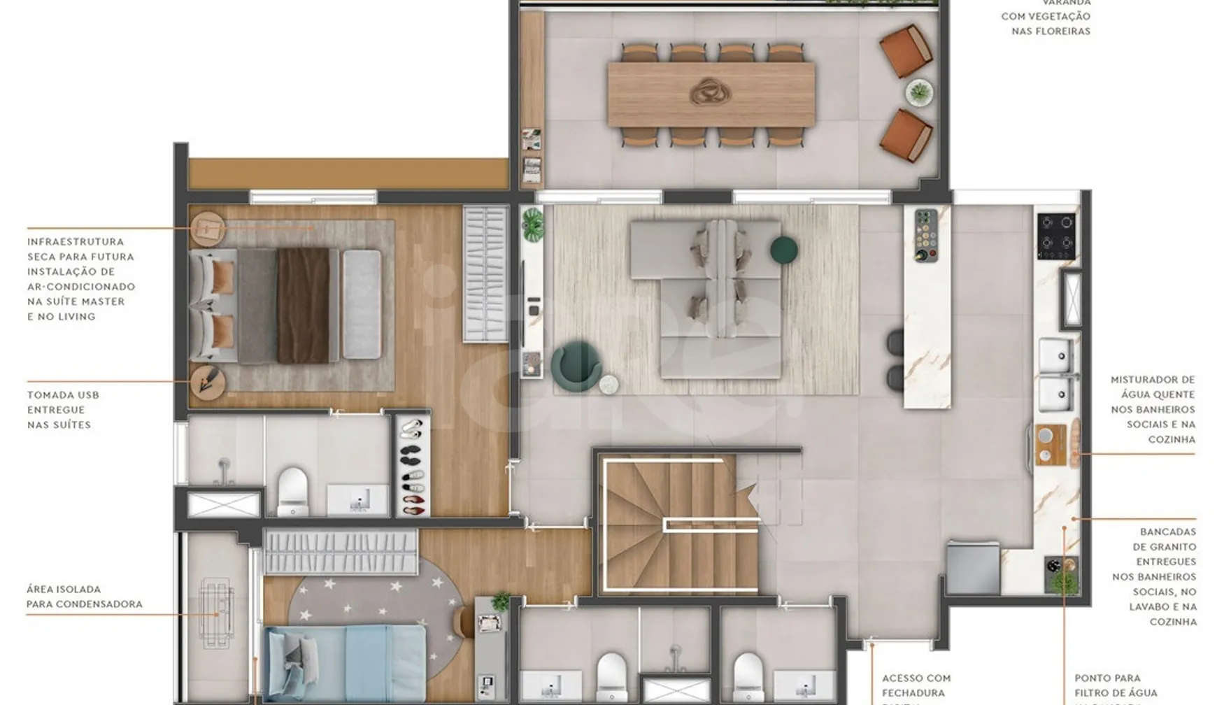 Planta — Cobertura Duplex 173,74 m²