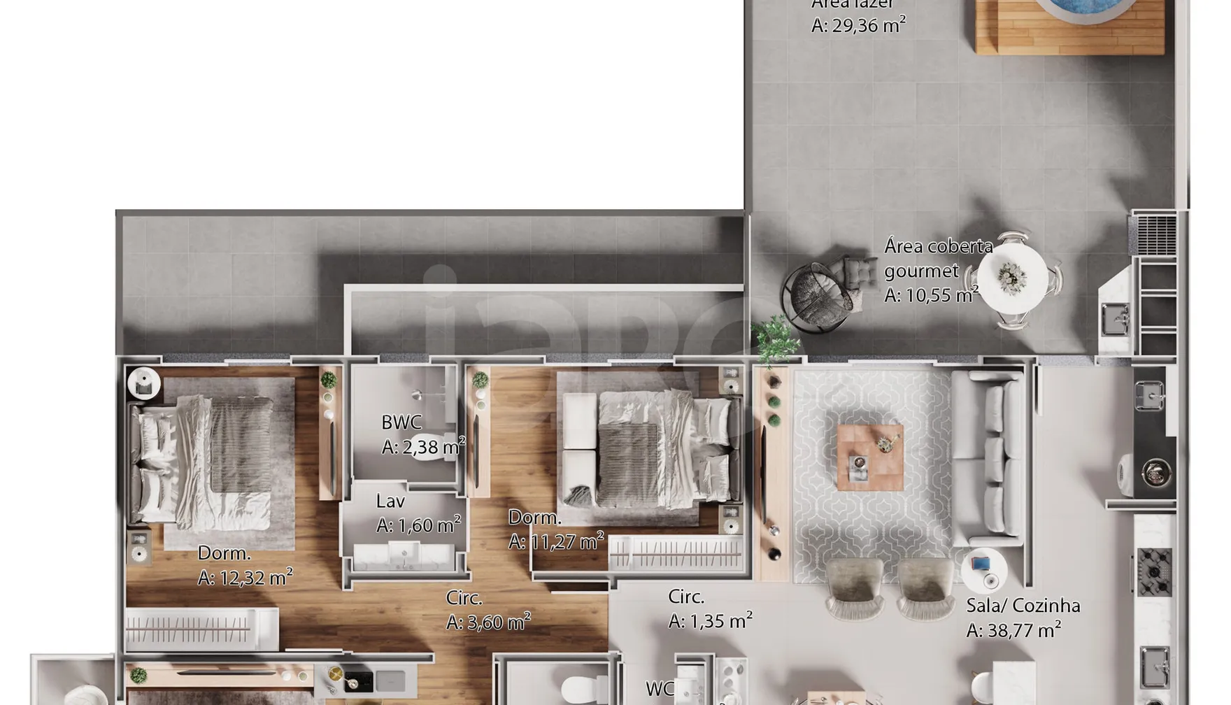 Planta — Garden 155,05 m²
