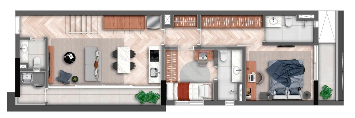 Planta — Garden 135,58 m²