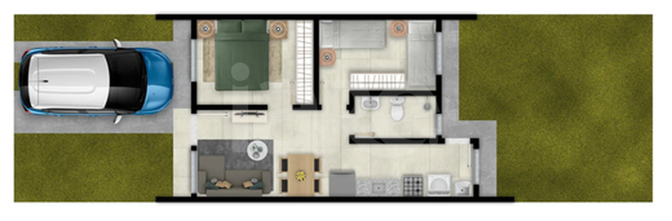 Planta — Casa em Condomínio 40,58 m²