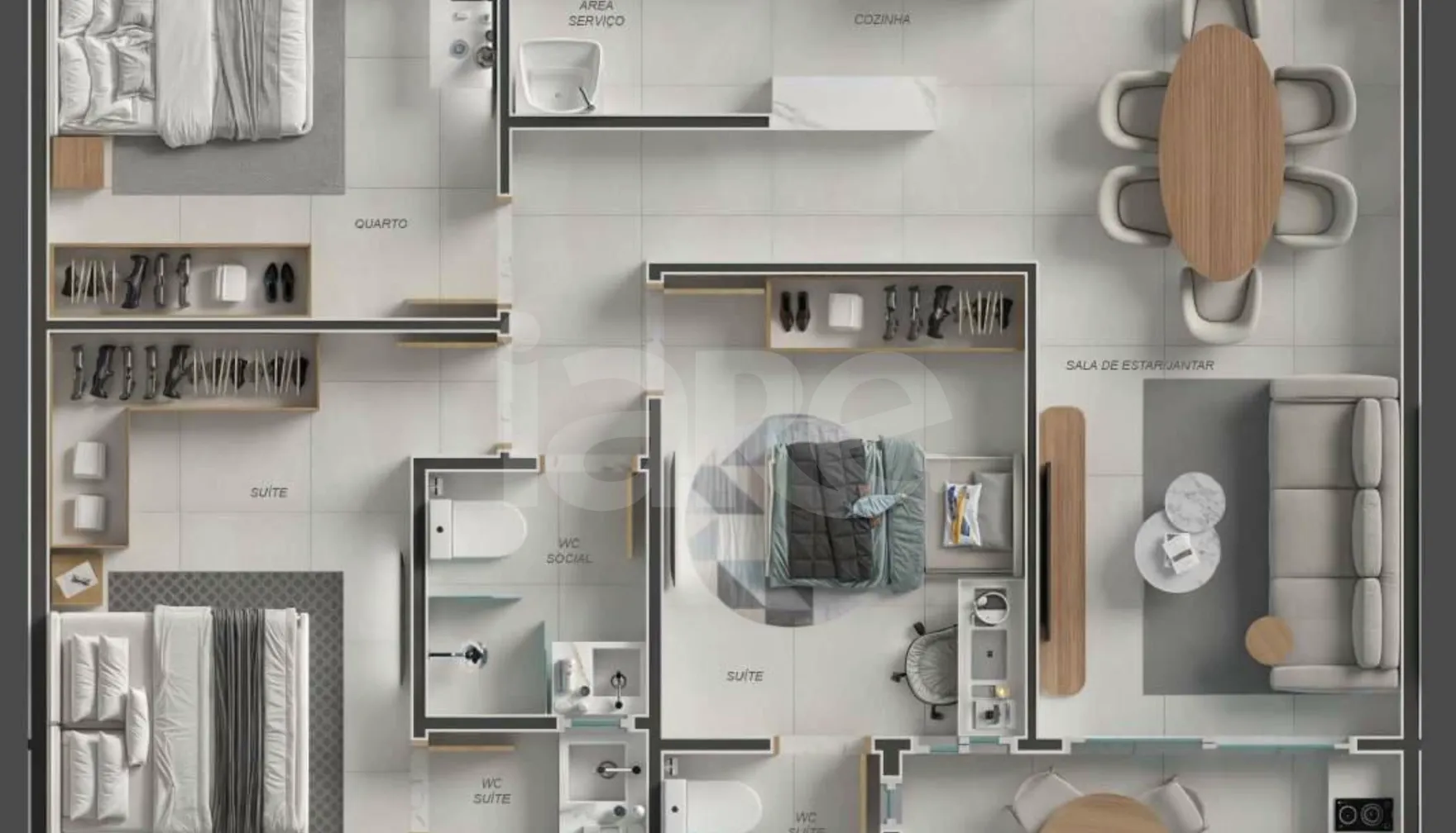 Planta — Apartamento 75,32 m²