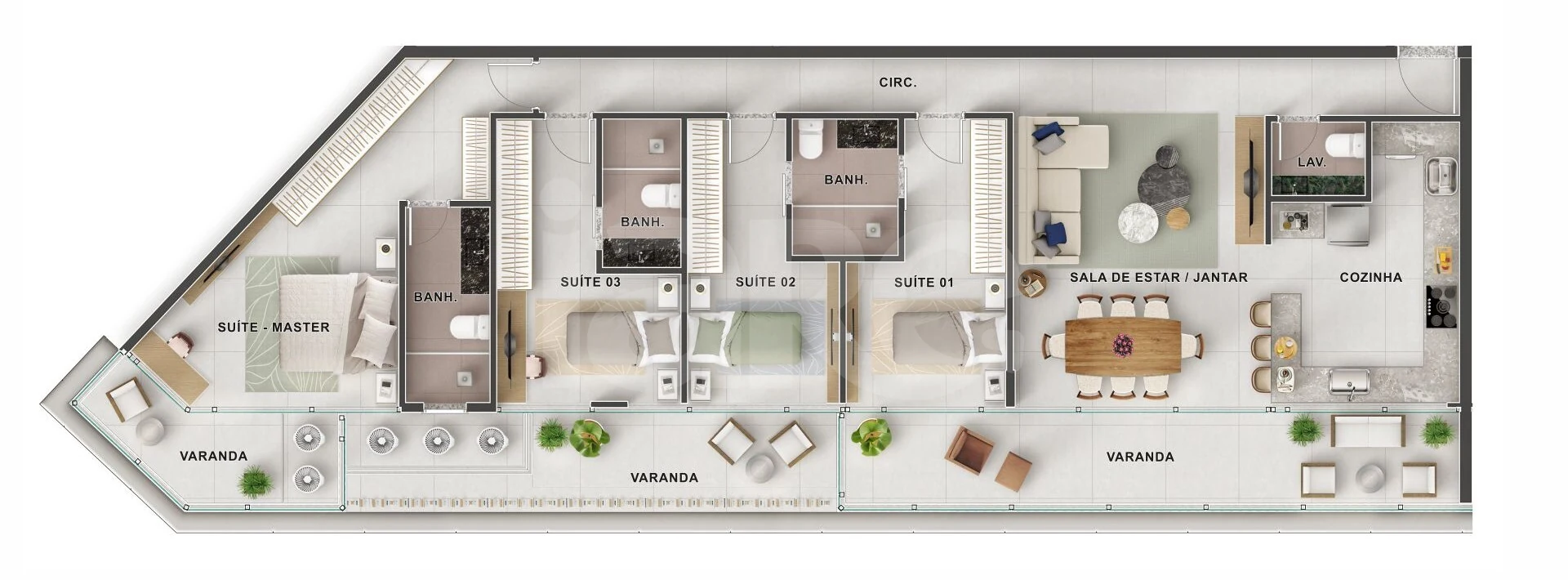 Planta — Garden 142,99 m²