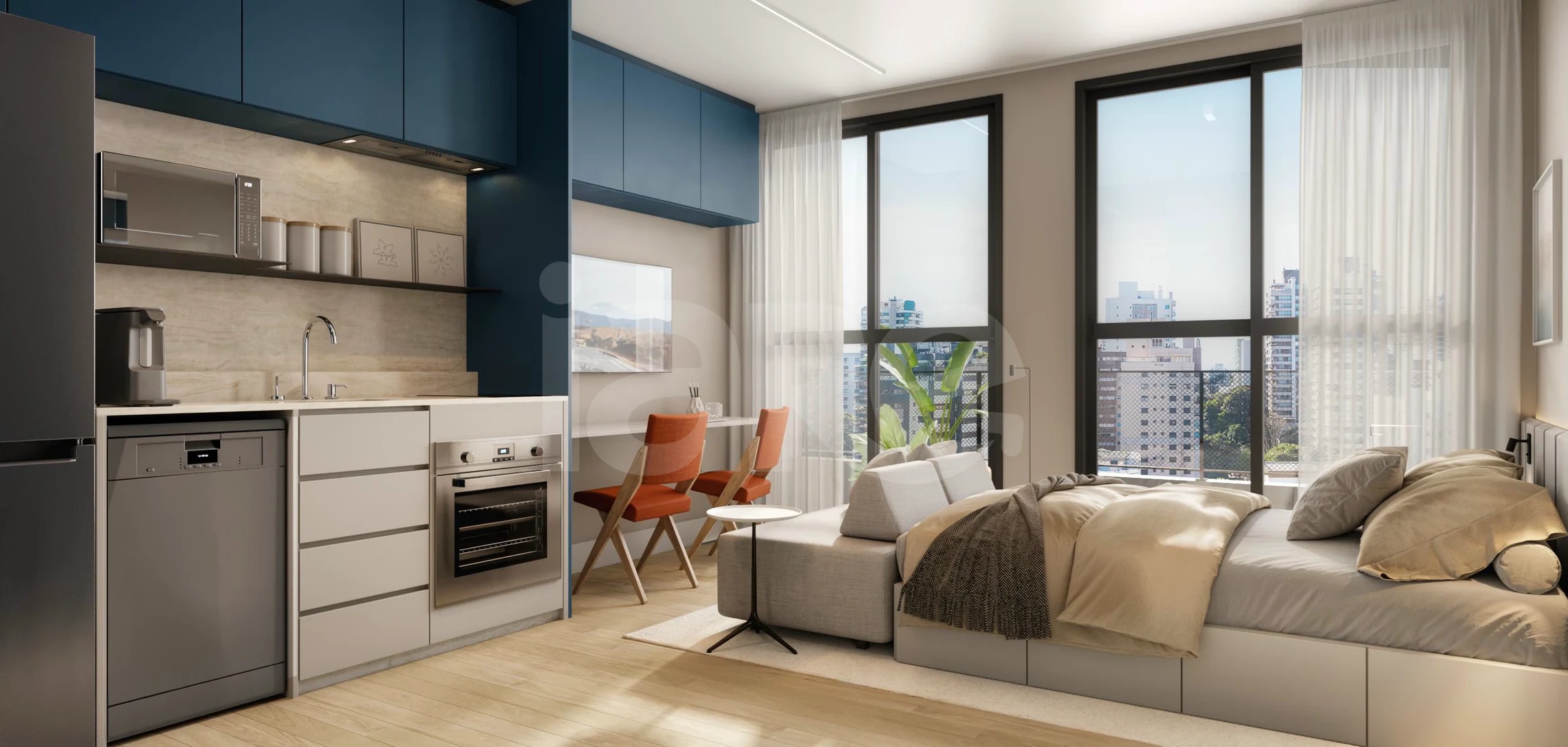 Core Silva Jardim - Studio com 18,74 m², em Rebouças — foto 2