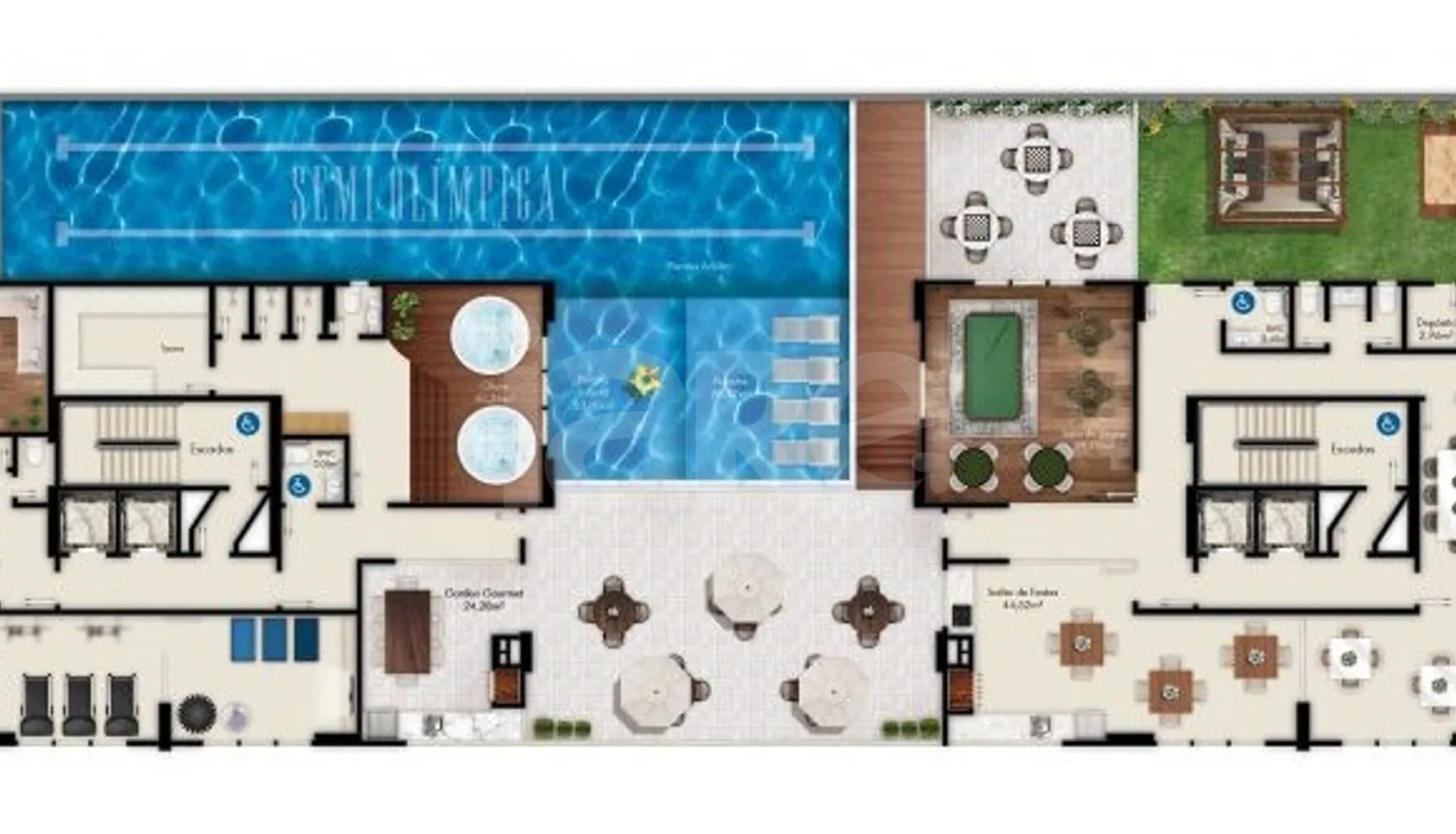 Planta — Pavimento lazer