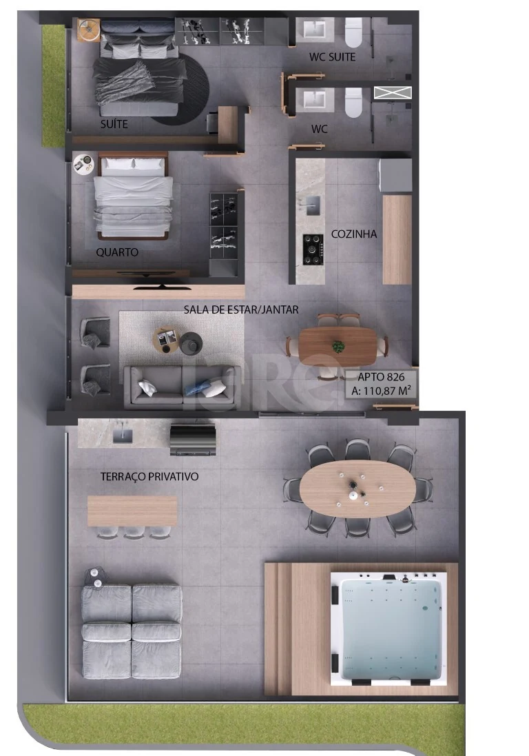 Planta — Garden 111,07 m²