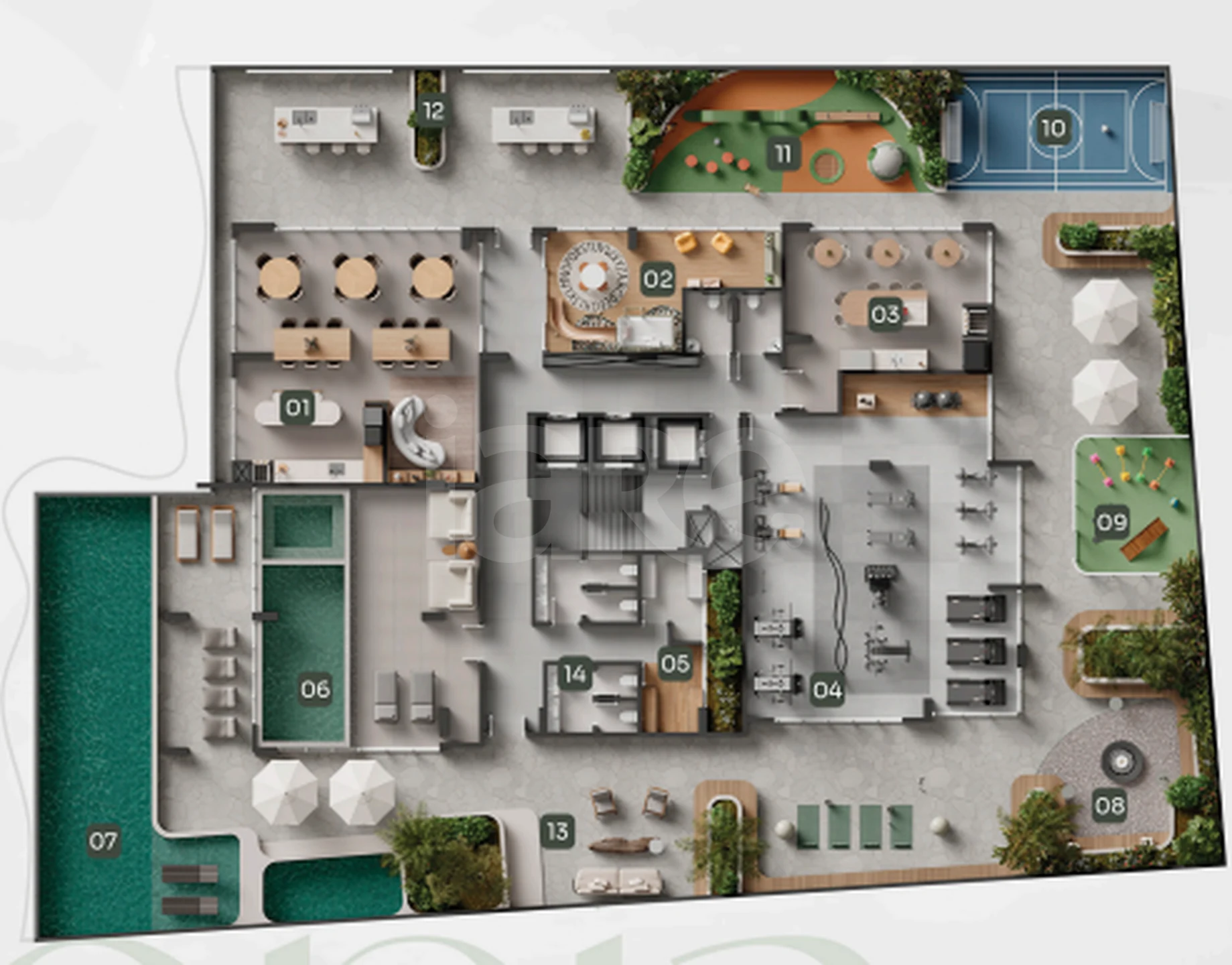 Planta — Pavimento lazer