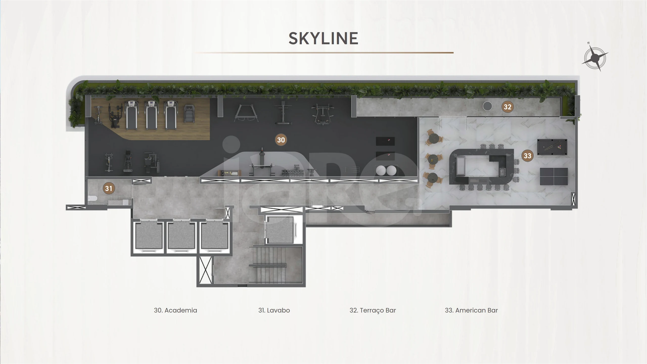Planta — Implantação Rooftop
