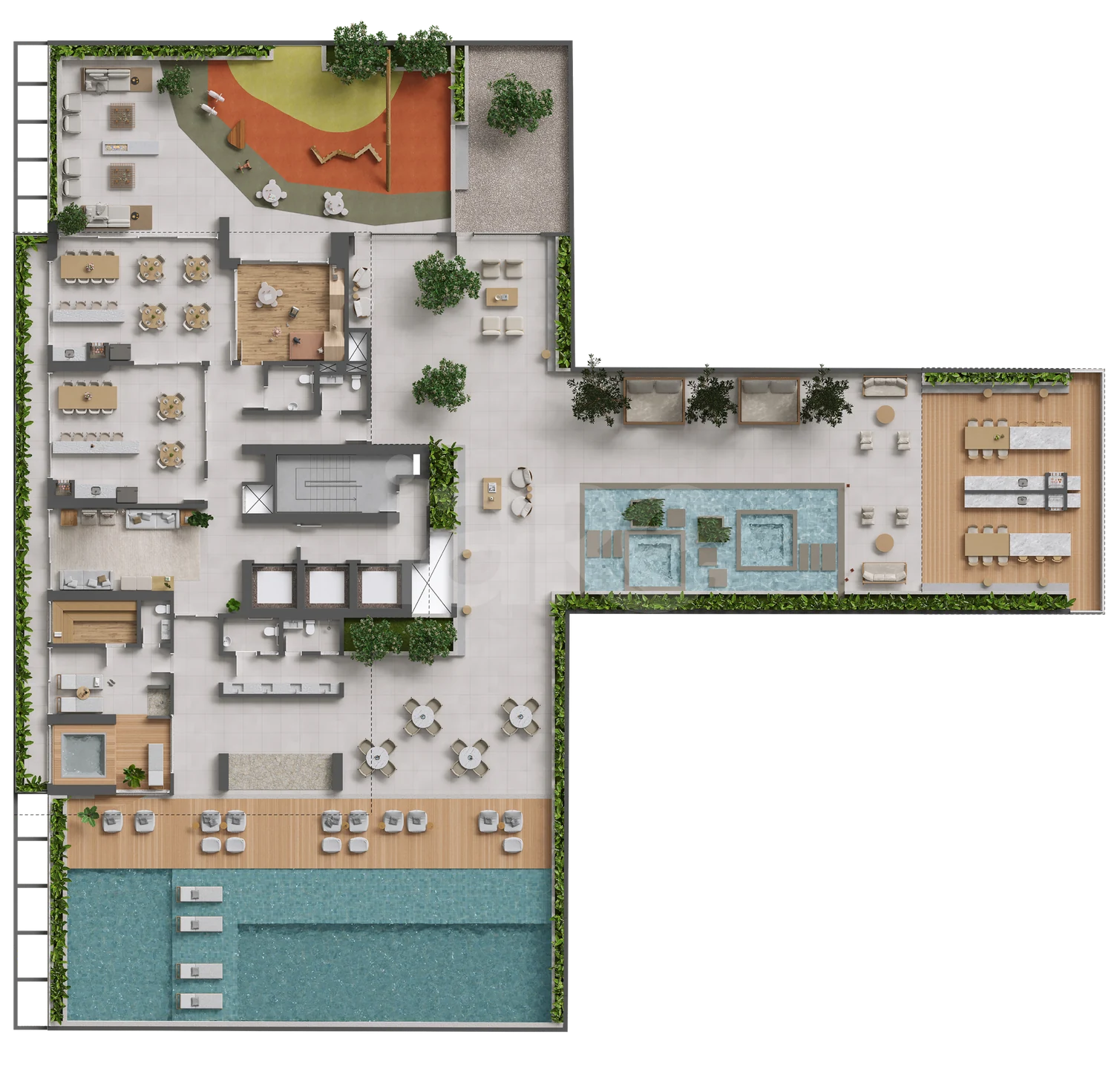 Planta — Pavimento lazer