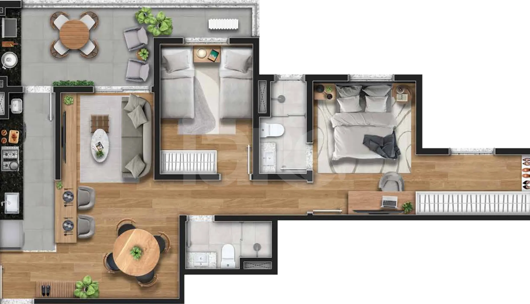 Planta — Garden 90,15 m²