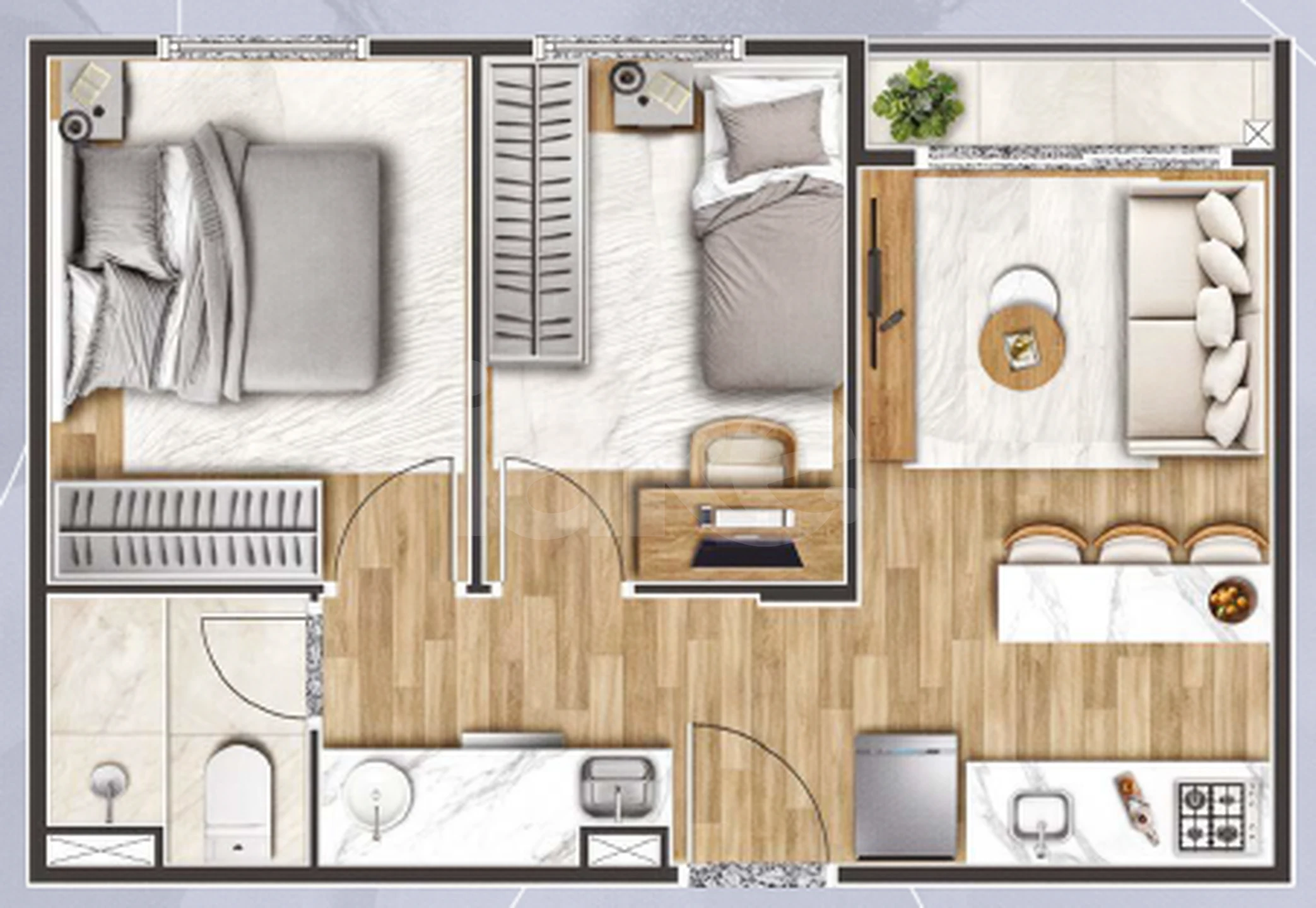 Planta — Apartamento 36 m²
