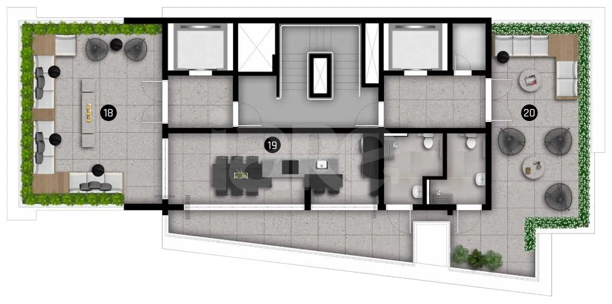Planta — Pavimento rooftop 2