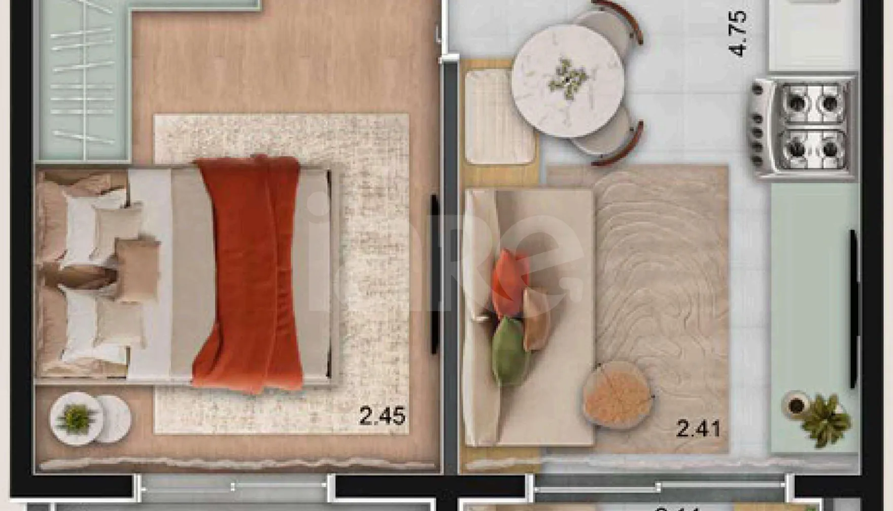 Planta — Garden 36,65 m²