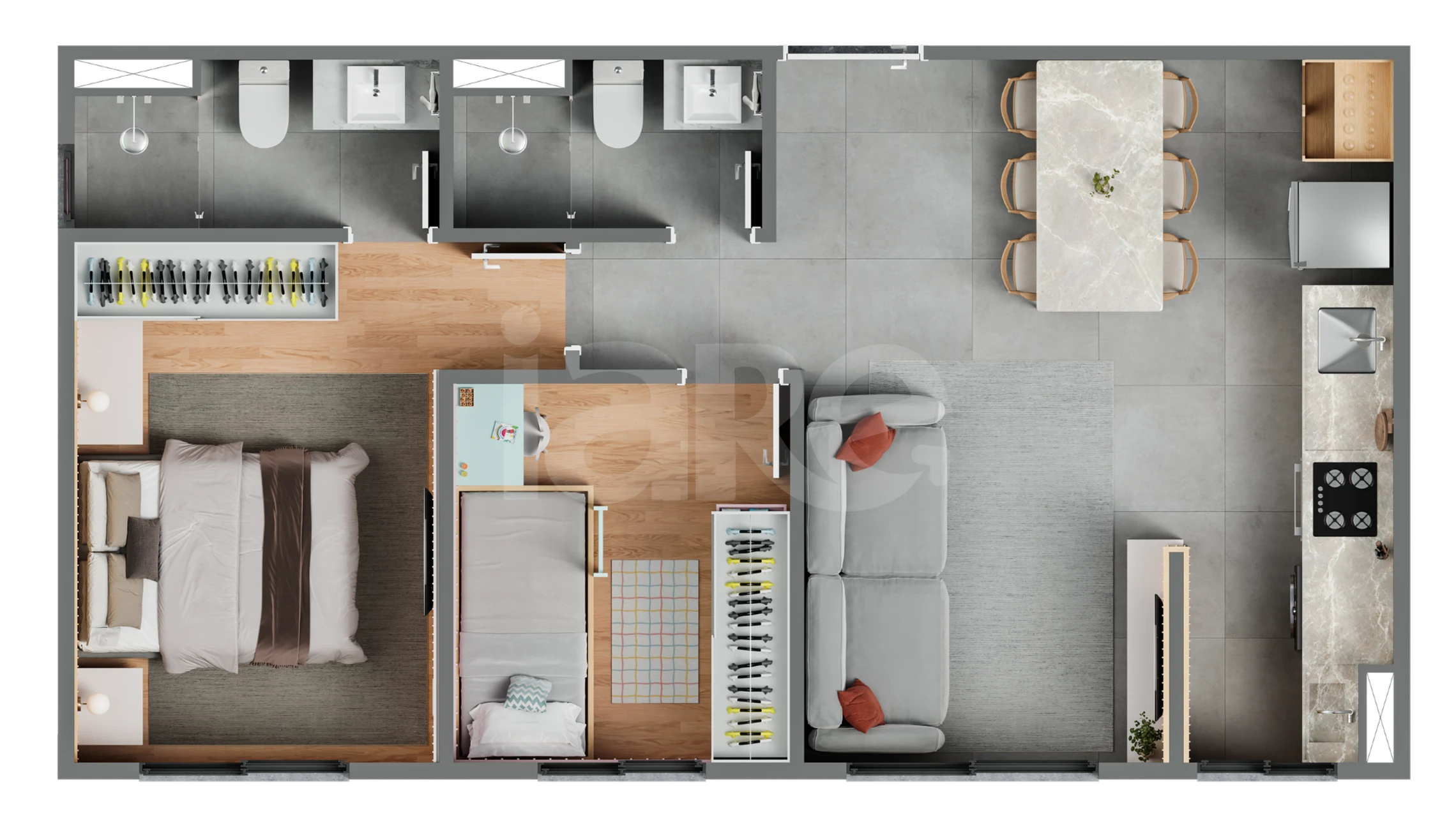 Planta — Apartamento 50,11 m²