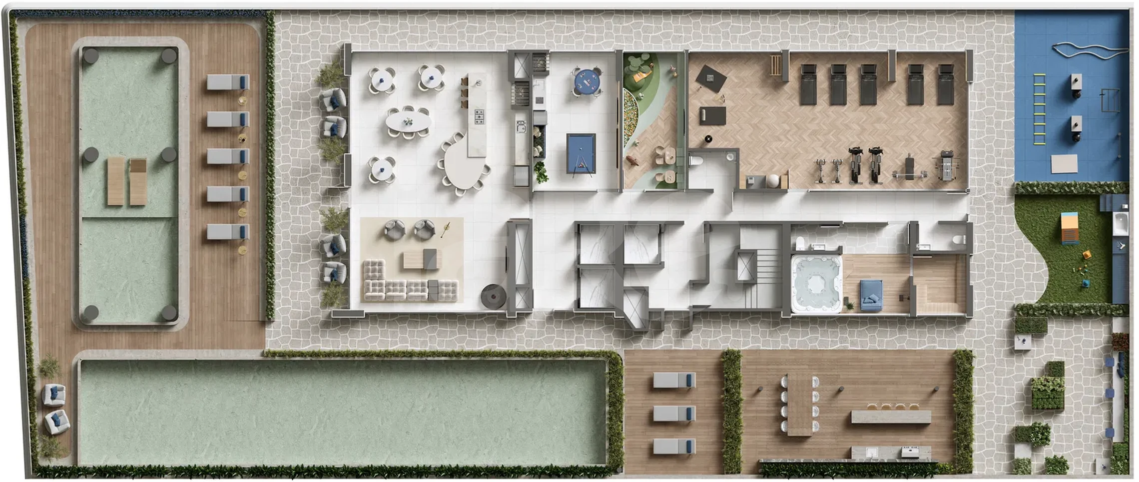 Planta — Pavimento lazer
