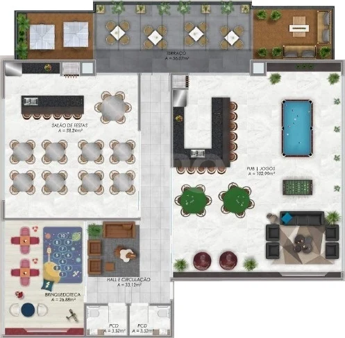 Planta — Pavimento rooftop