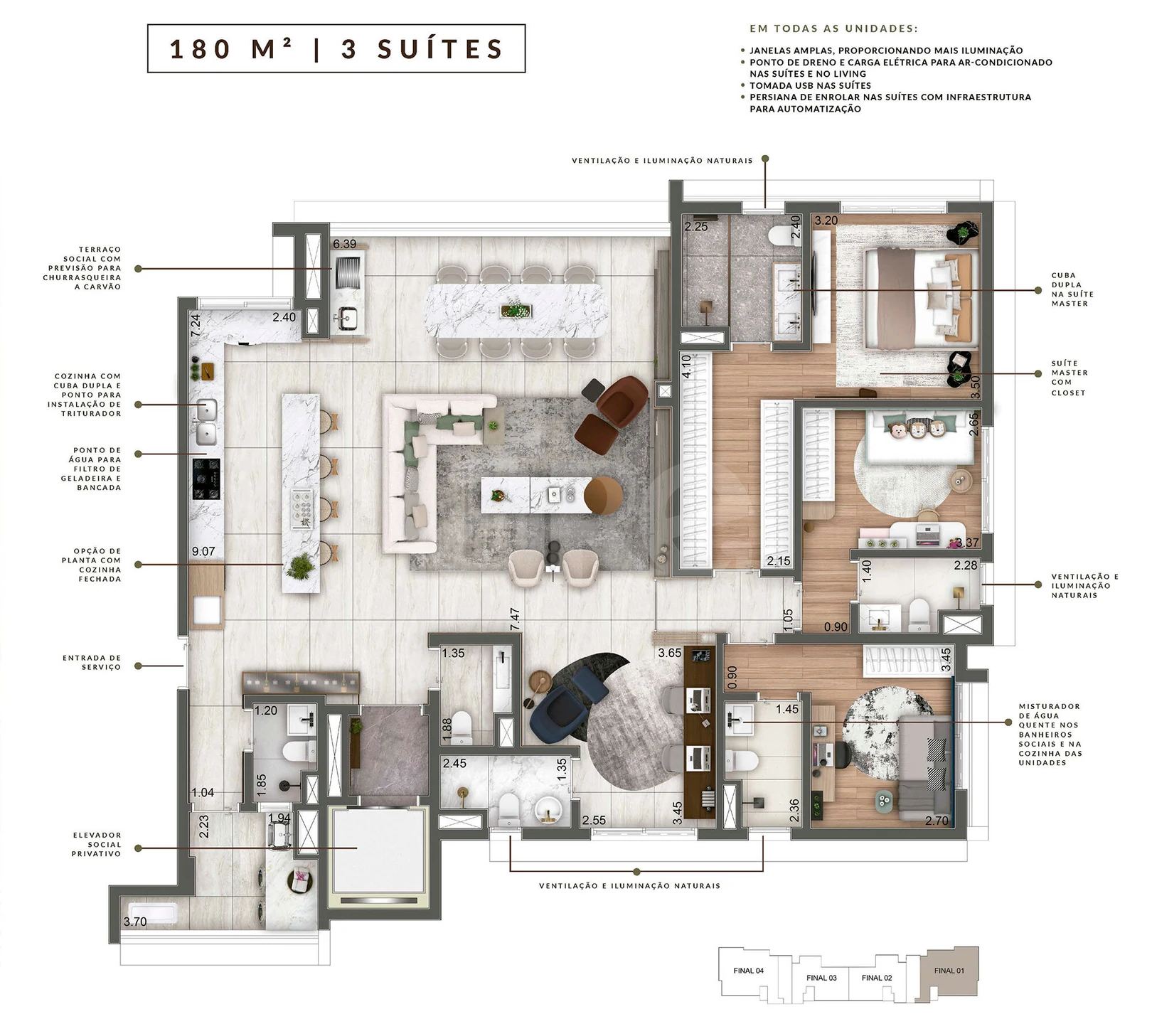 Planta — Apartamento 180,65 m²