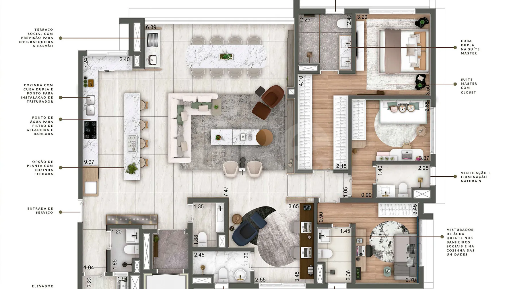 Planta — Apartamento 180,65 m²