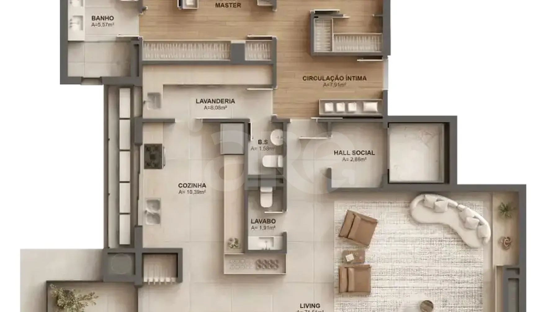 Planta — Apartamento 207,55 m²