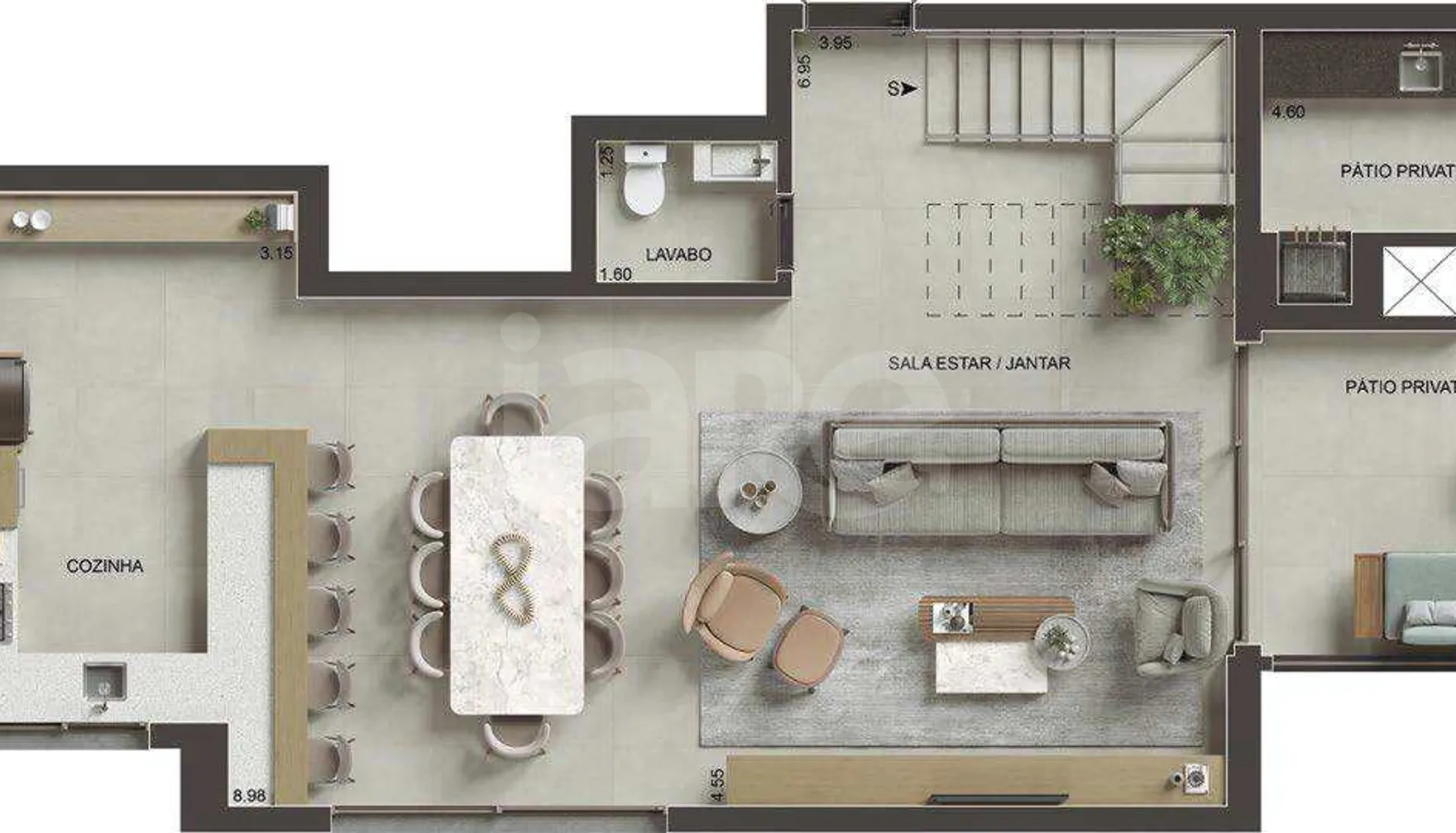 Planta — Cobertura Duplex 199,47 m²