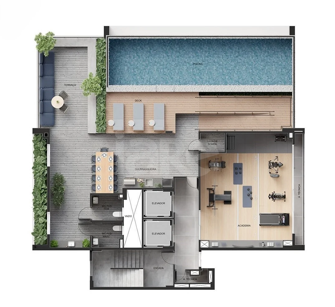 Planta — Pavimento rooftop