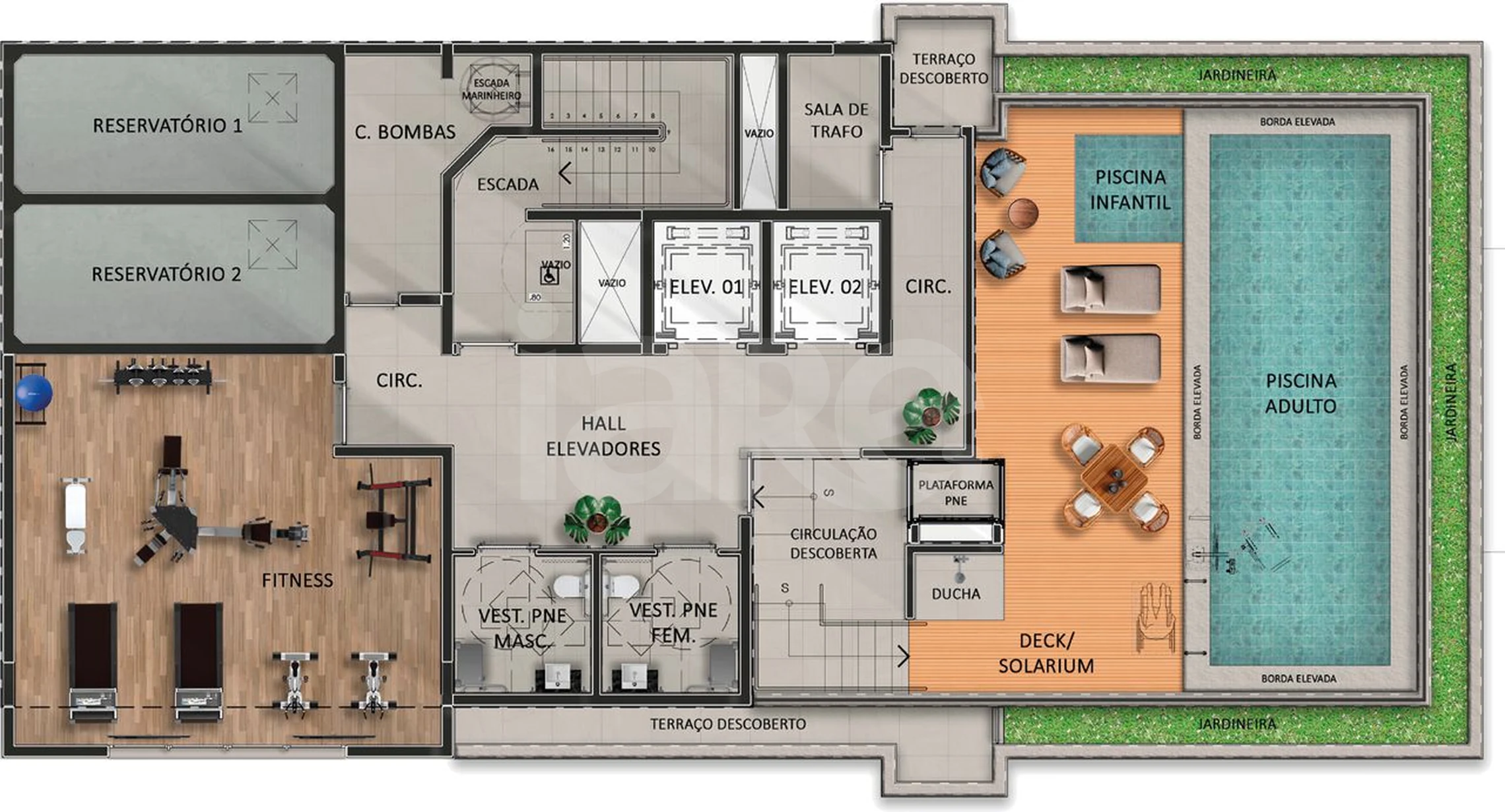 Planta — Pavimento rooftop