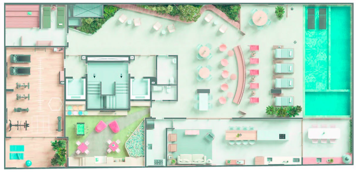 Planta — Pavimento lazer