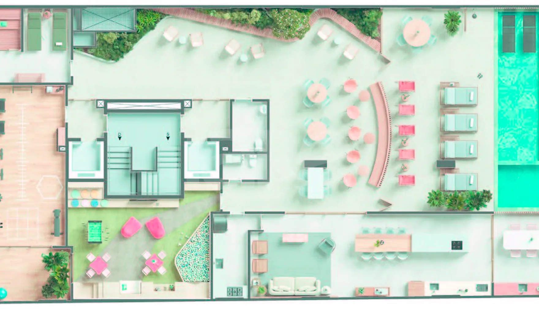 Planta — Pavimento lazer