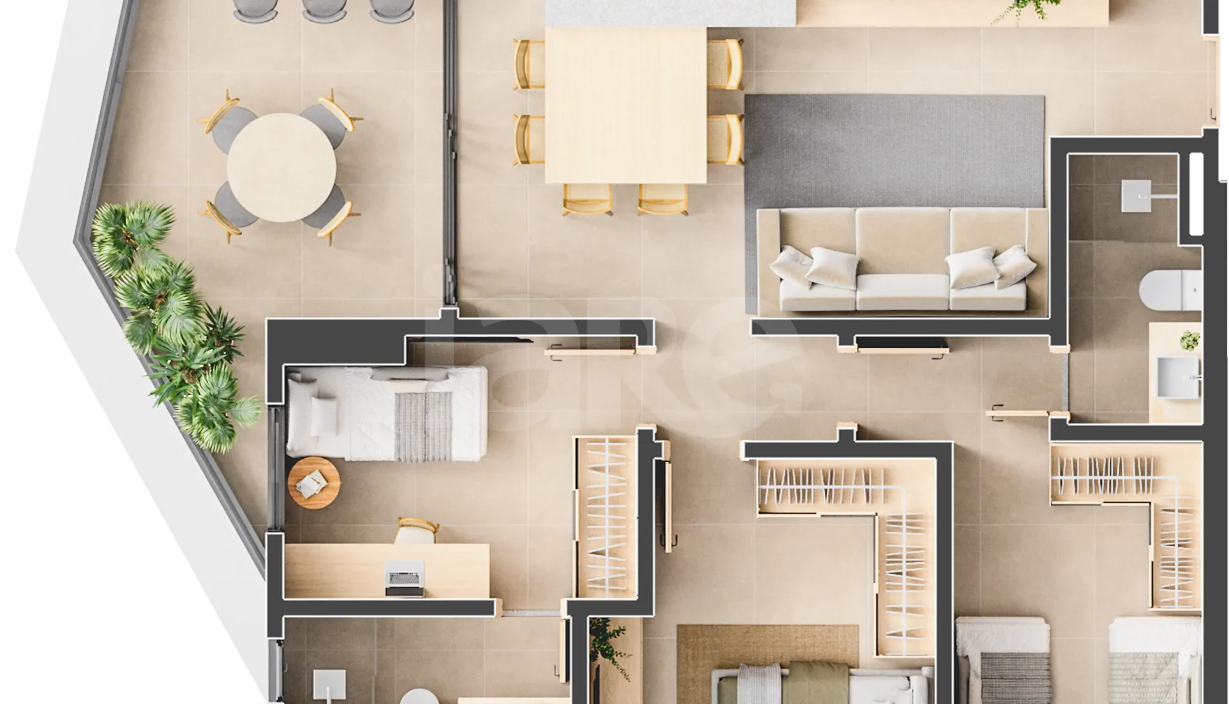 Planta — Apartamento 99,14 m²