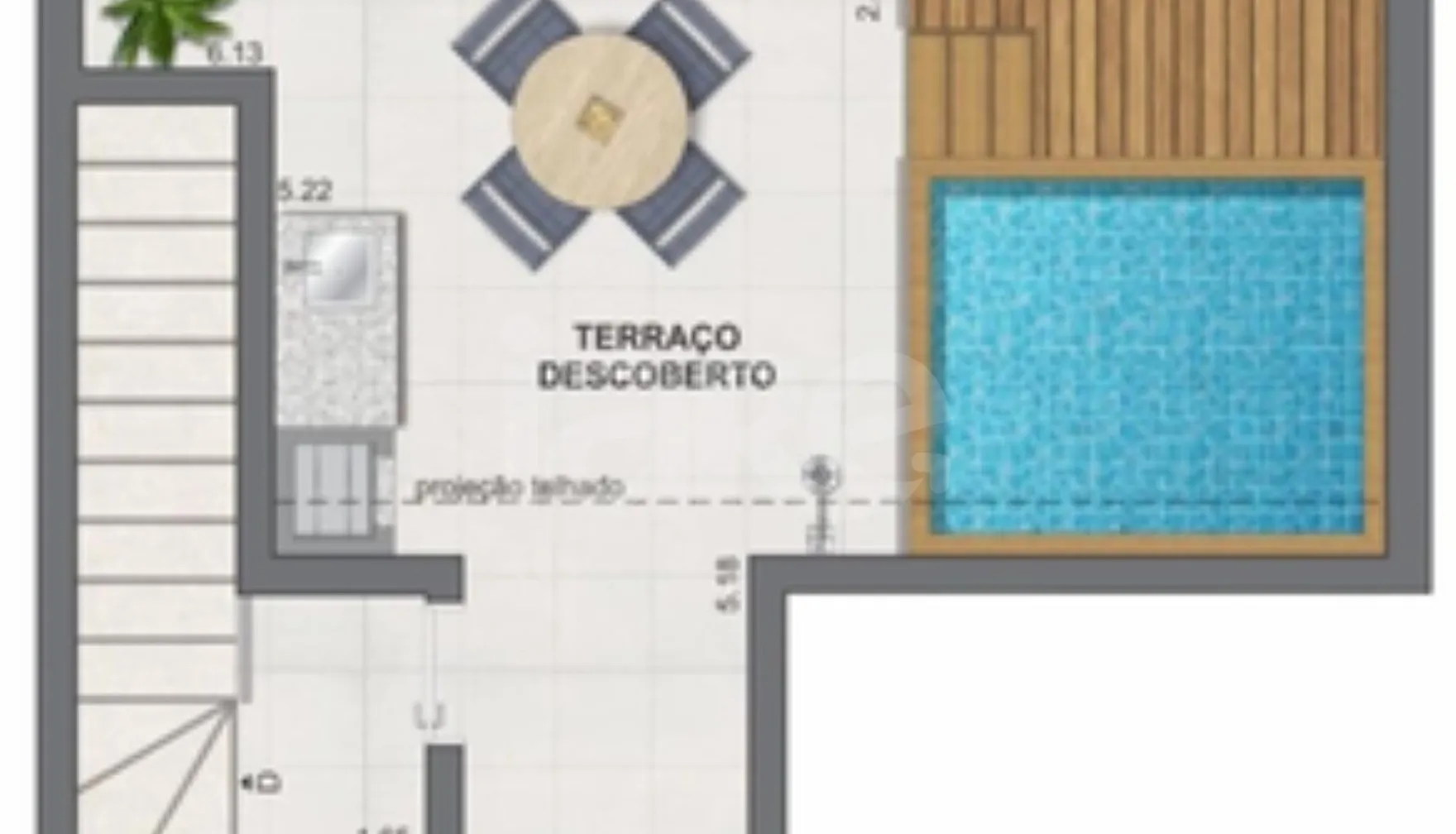 Planta — Garden 74,04 m²