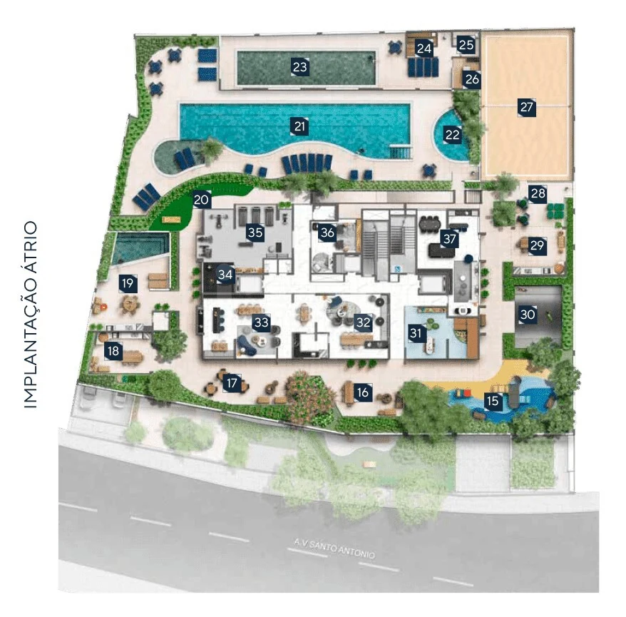 Planta — Pavimento lazer