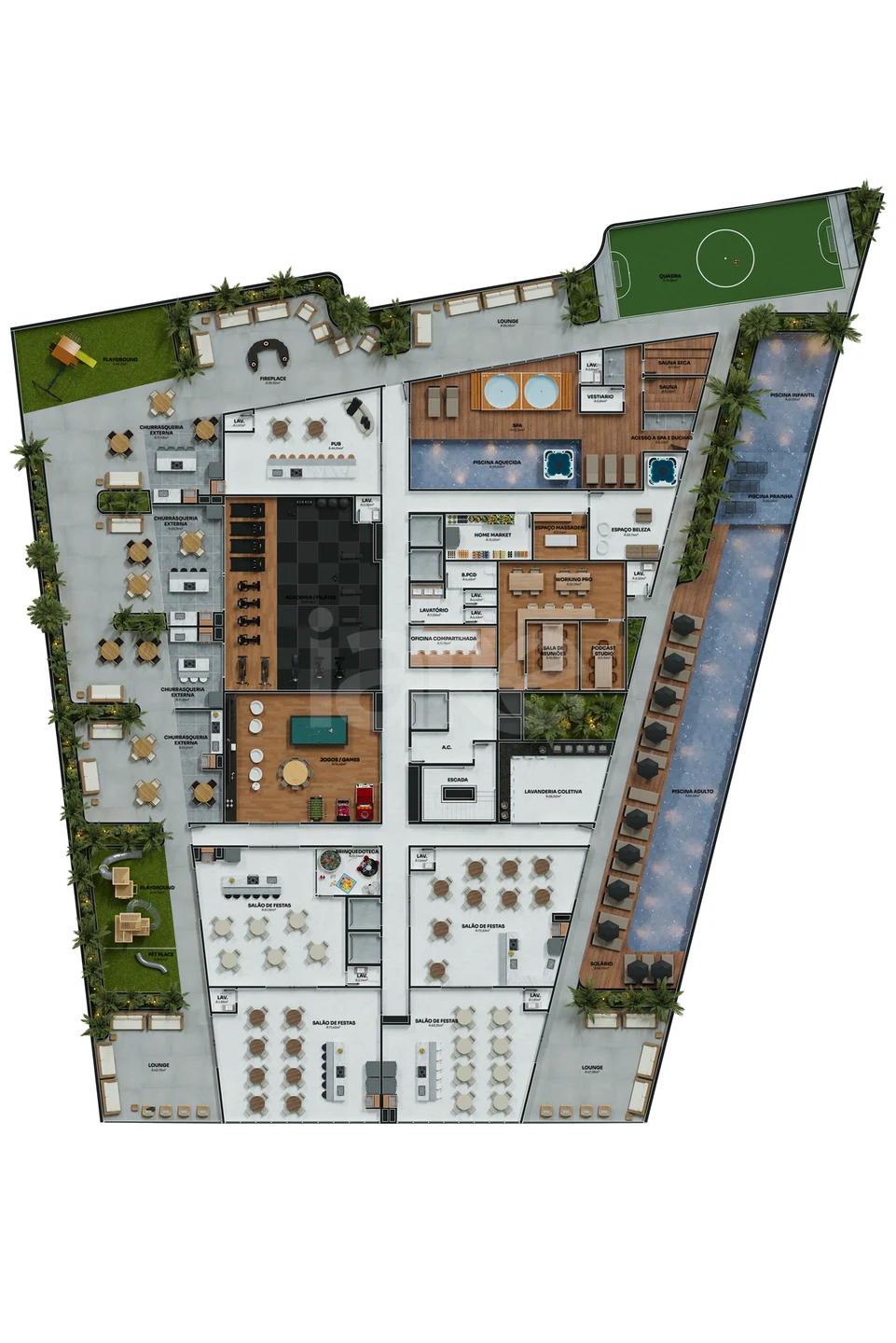 Planta — Pavimento lazer