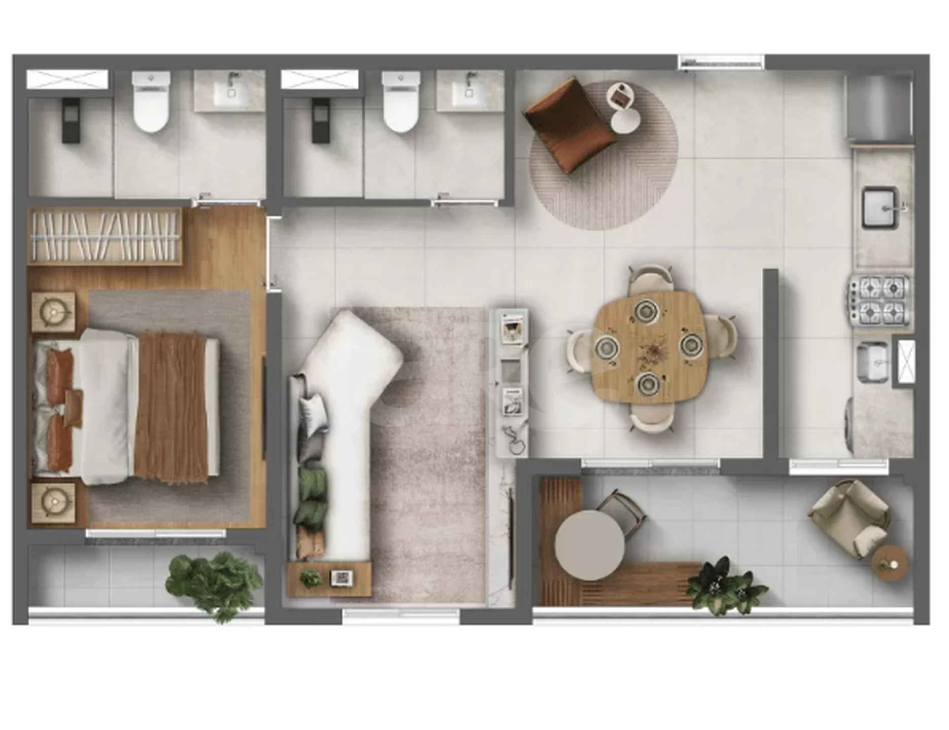 Planta — Garden 60,46 m²