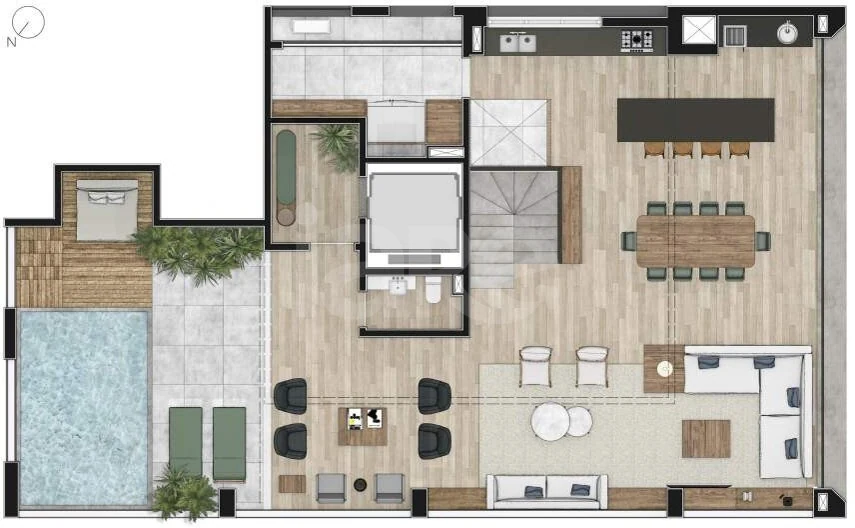 Planta — Garden 371,57 m²