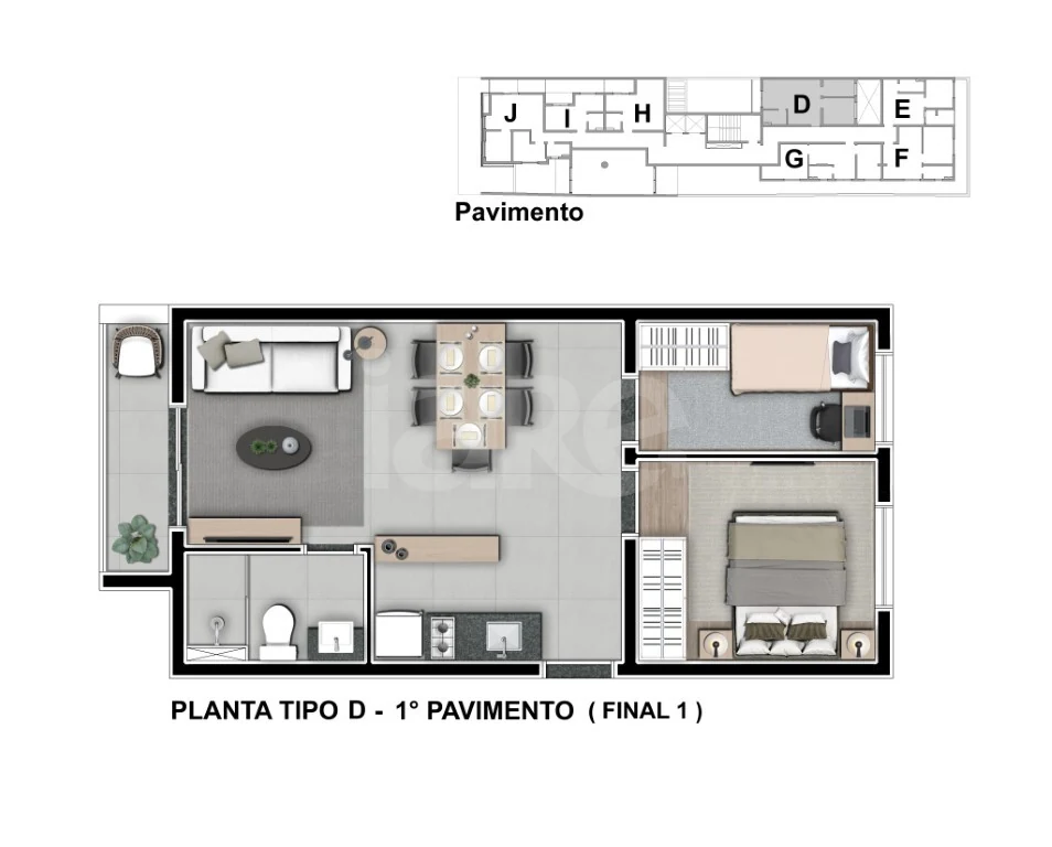 Planta — Garden 54,07 m²